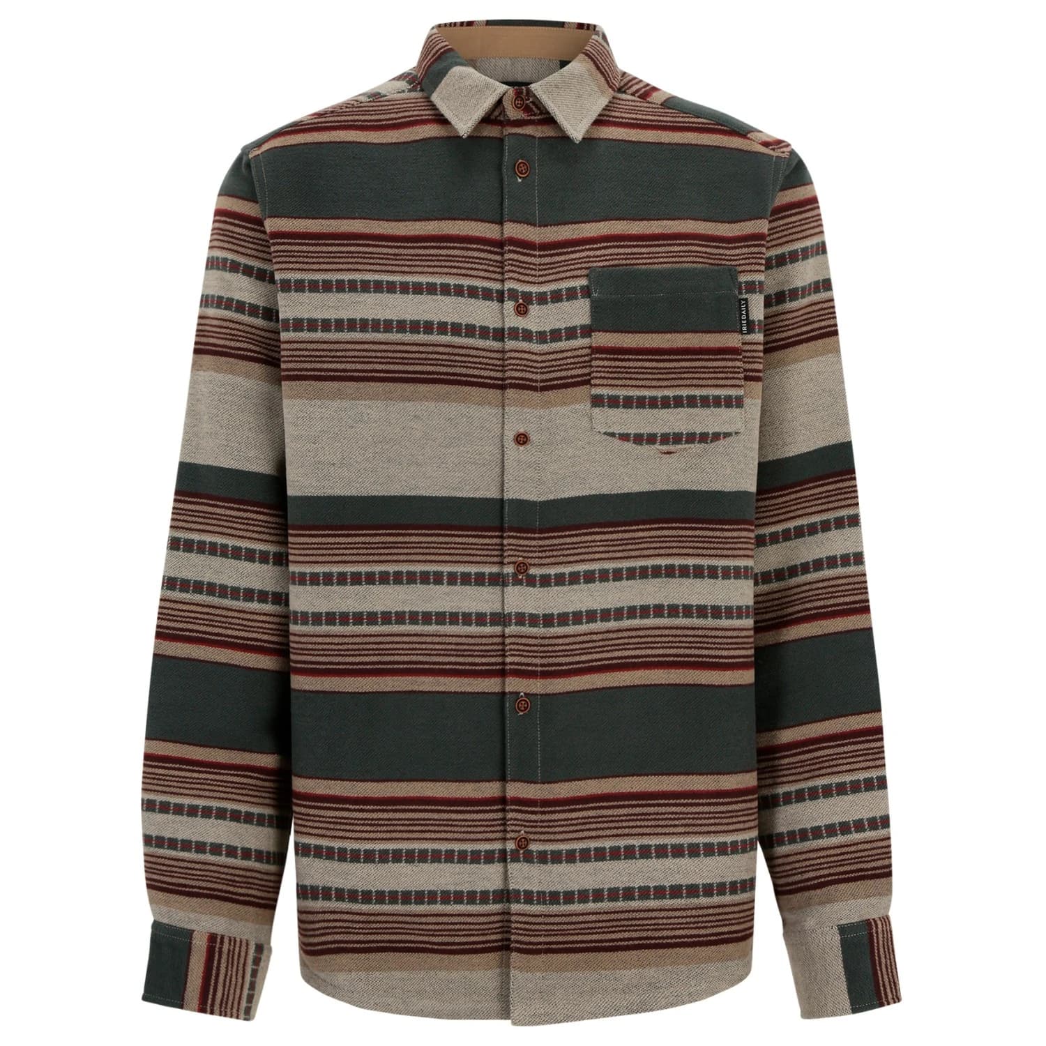 Мъжка риза с копчета Iriedaily Santania Shirt - Khaki / Green