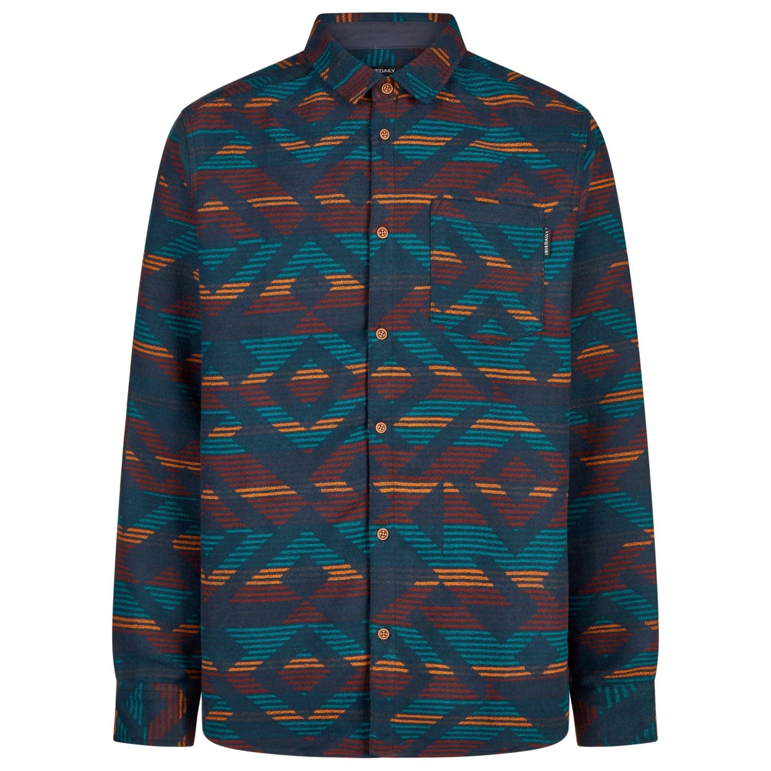 Мъжка риза с копчета Iriedaily Santania Shirt - Navy / Red