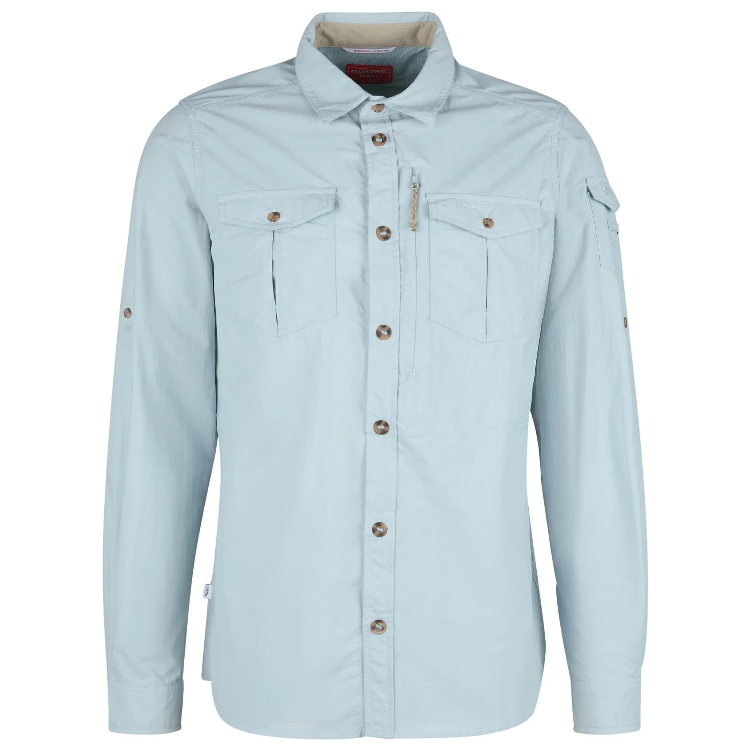 Мъжка риза с копчета Craghoppers Nosilife Adventure Langarm Hemd III Shirt - Niagara Blue