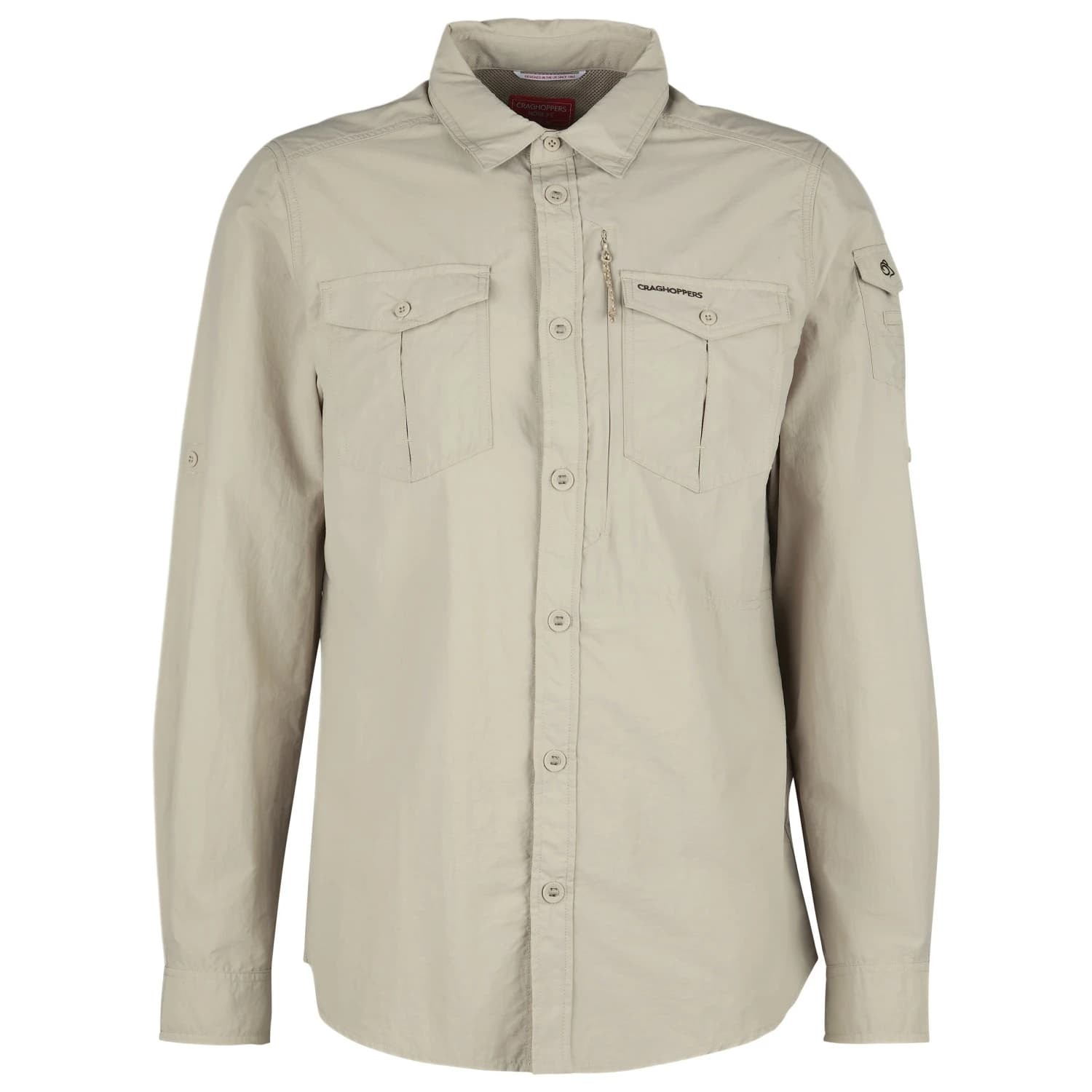Мъжка риза с копчета Craghoppers Nosilife Adventure Langarm Hemd III Shirt - Parchment