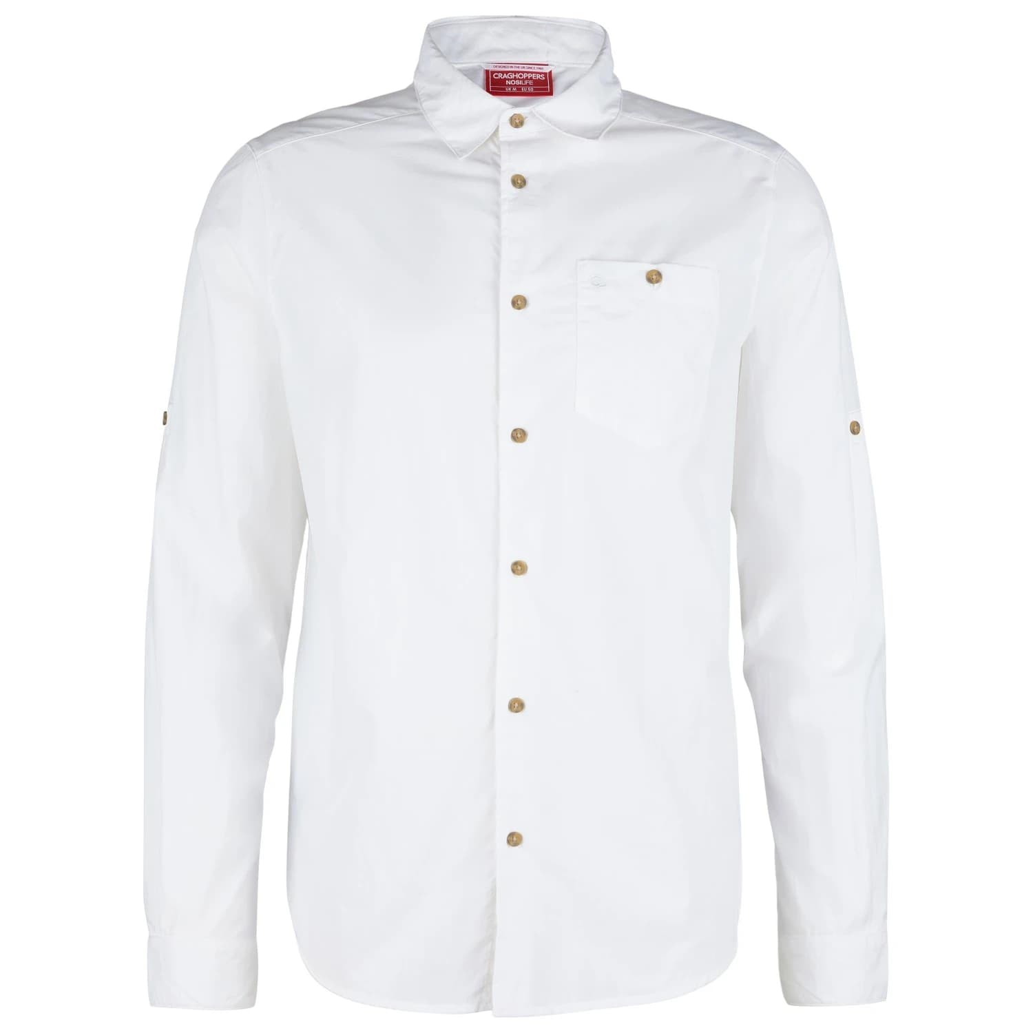 Мъжка риза с копчета Craghoppers Nosilife Nuoro Langarm Hemd II Shirt - White