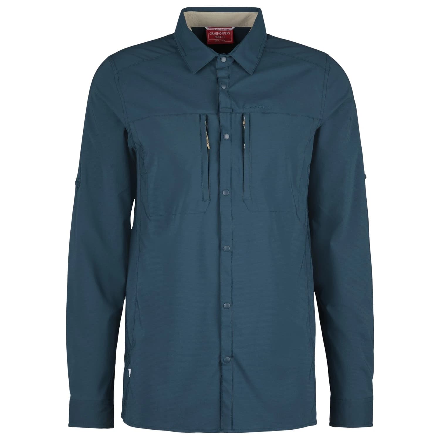 Мъжка риза с копчета Craghoppers Nosilife Pro Langarm Hemd V Shirt - Blue Stone
