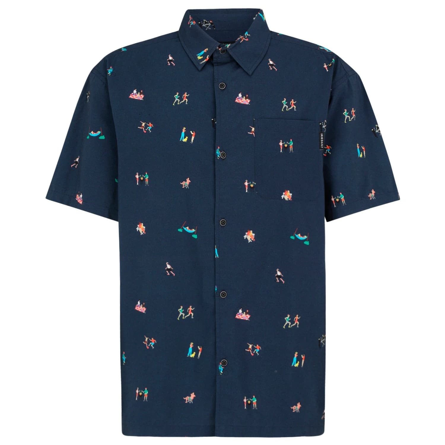 Мъжка риза с копчета Iriedaily Resorio Shirt - Marine