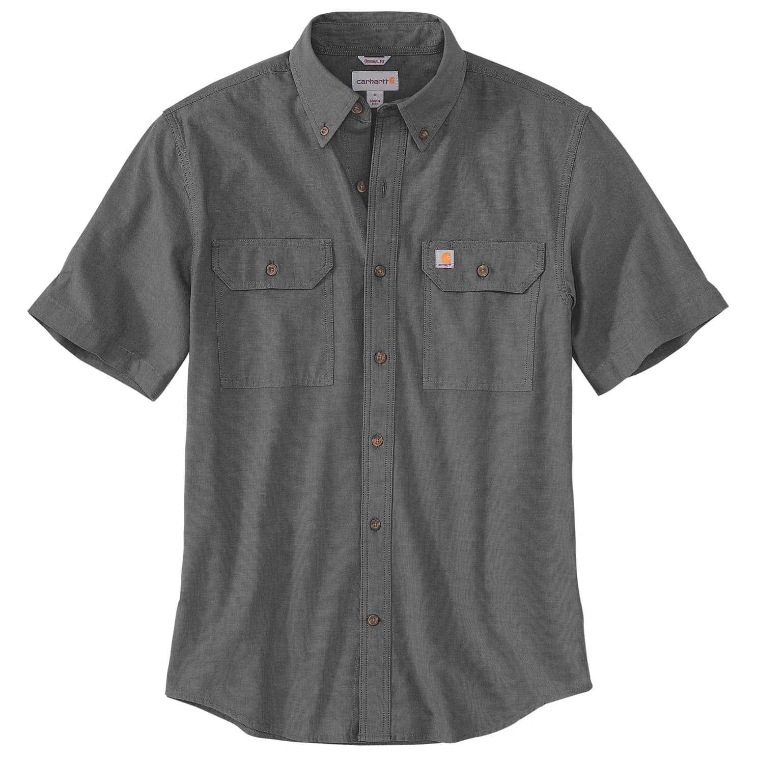 Мъжка риза с копчета Carhartt Loose Chambray S/S Shirt - Black Chambray