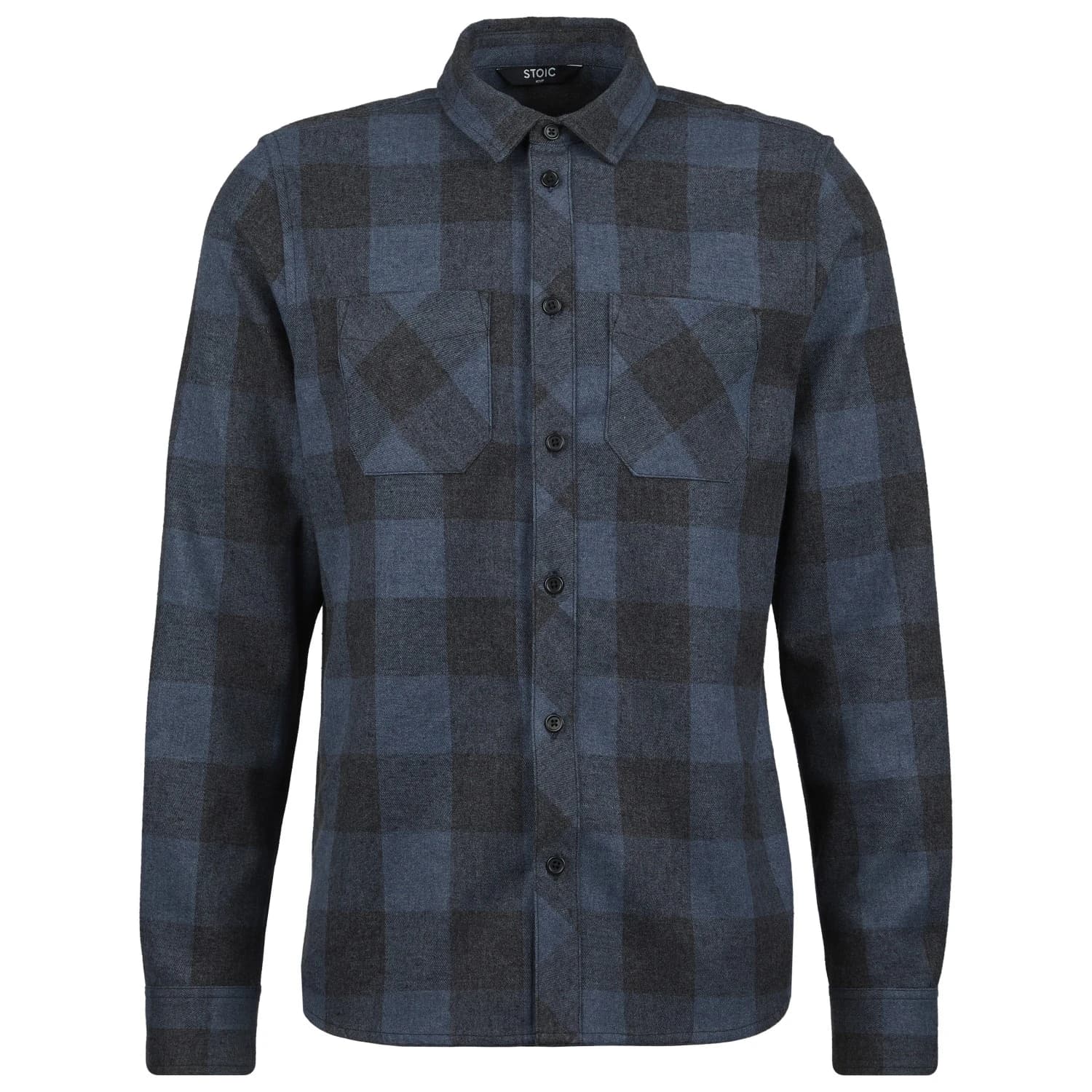 Мъжка риза с копчета Stoic MMXX.Storuman Hemp Flannel Shirt - Black / Smoke