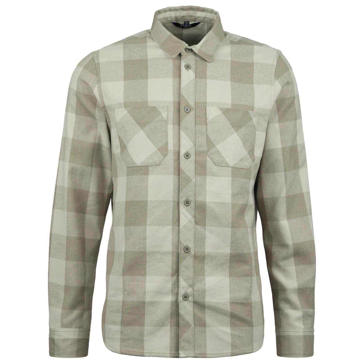 Мъжка риза с копчета Stoic MMXX.Storuman Hemp Flannel Shirt - Whisper Grey / Sage Grey