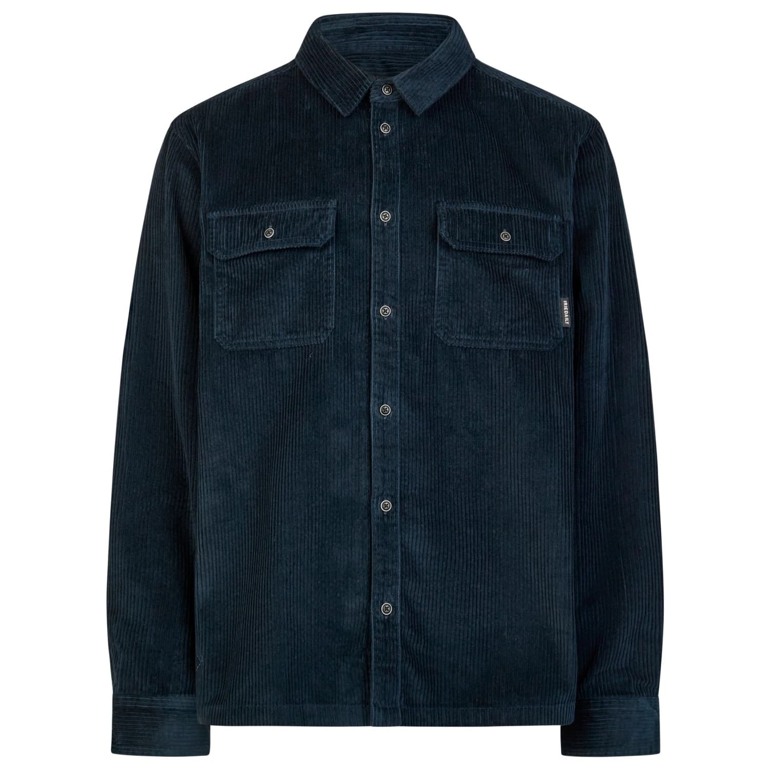 Мъжка риза с копчета Iriedaily Bubble Cord Shirt - Dark Orion