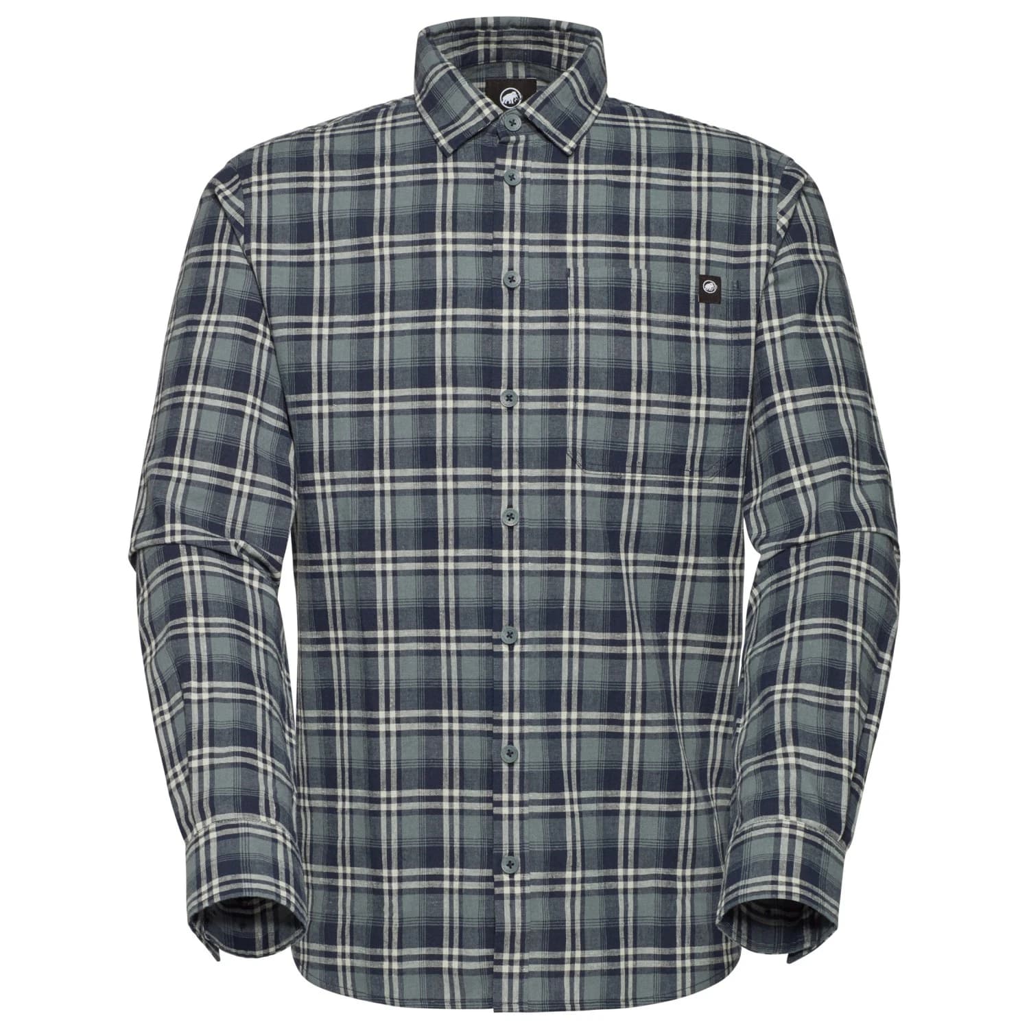 Мъжка риза с копчета Mammut Trovat Summer Longsleeve Shirt - Marine / Strata