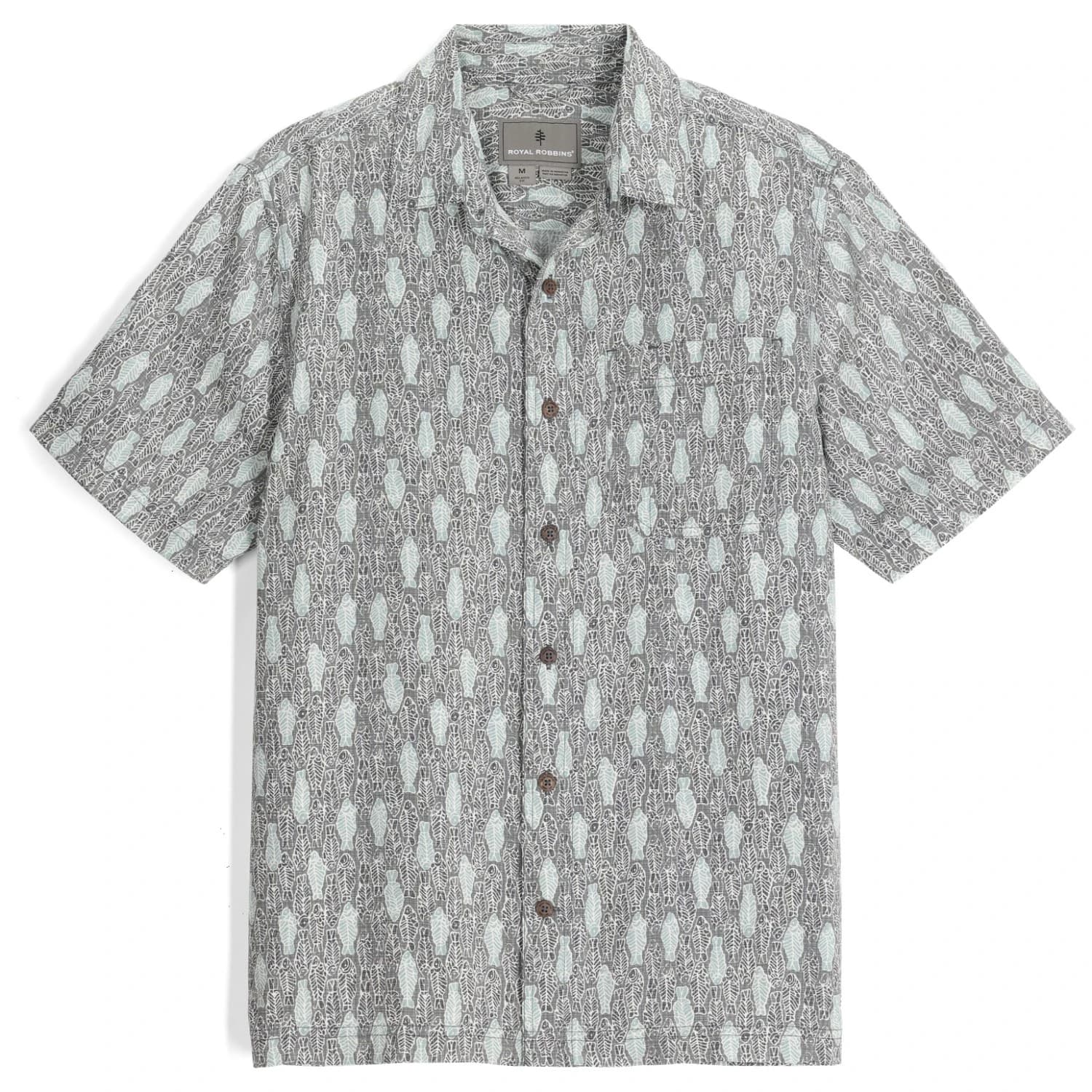 Мъжка риза с копчета Royal robbins Camino Pucker S/S Shirt - Everglade Fish Pattern