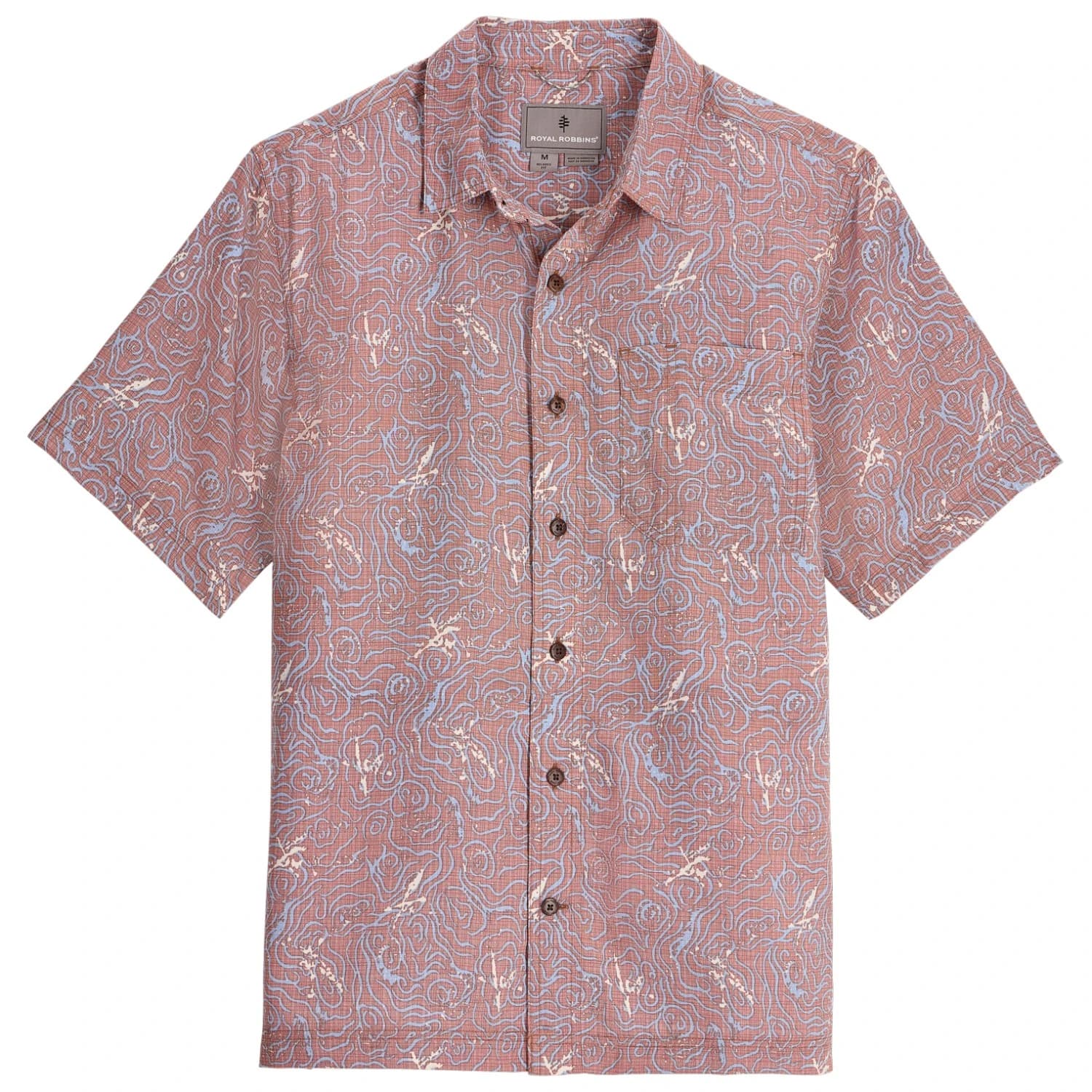 Мъжка риза с копчета Royal Robbins Camino Pucker S/S Shirt - Mahogany Kayaker Pt