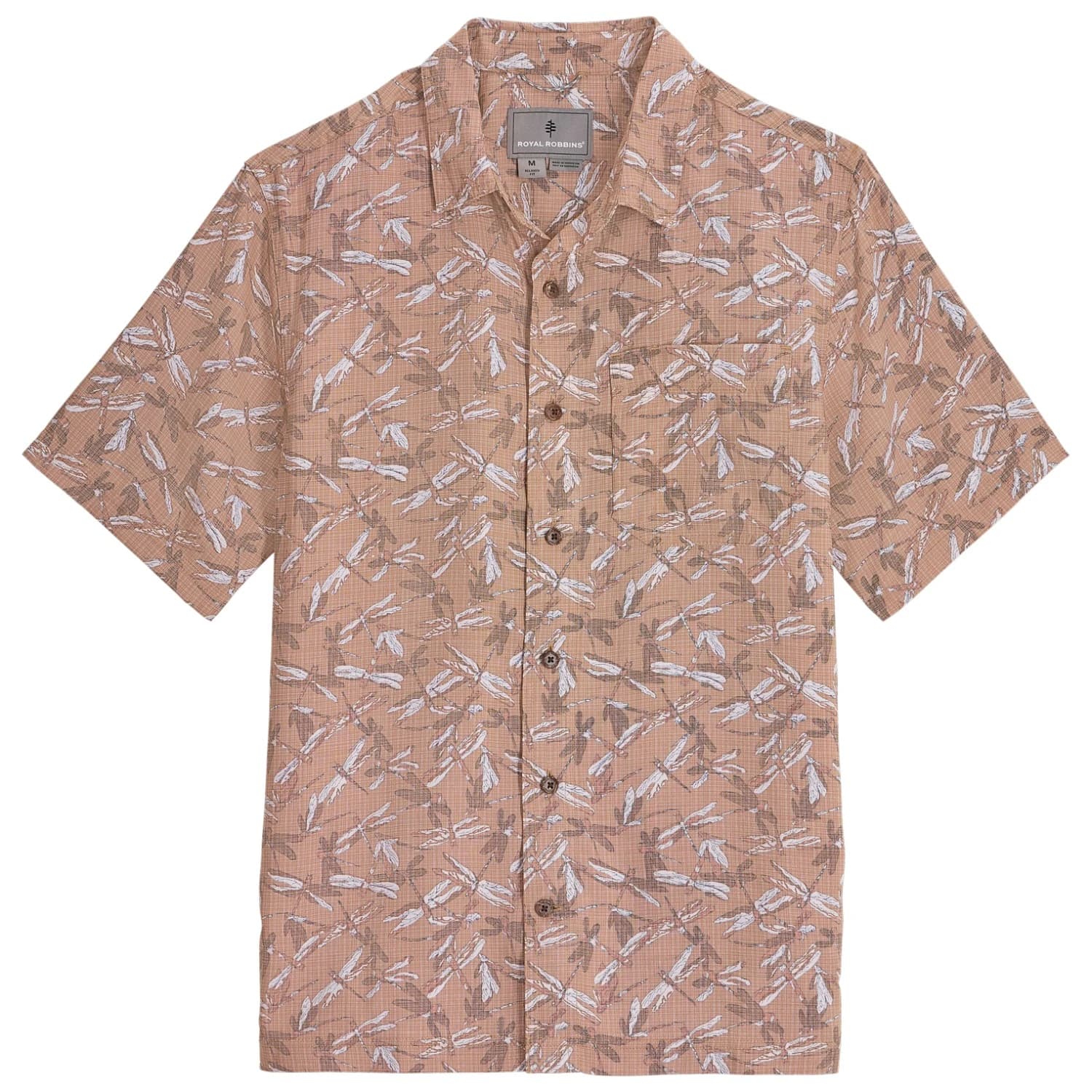 Мъжка риза с копчета Royal Robbins Camino Pucker S/S Shirt - Pecan Dragonfly Pt