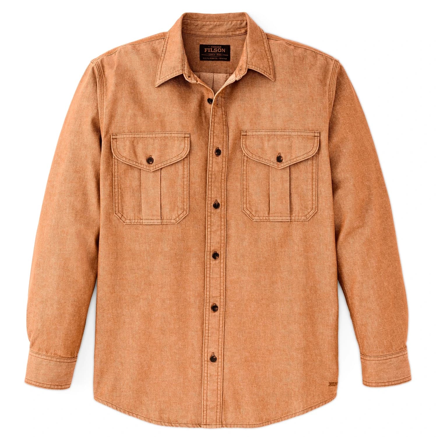 Мъжка риза с копчета Filson Denim Guide Shirt - Harvest Tan