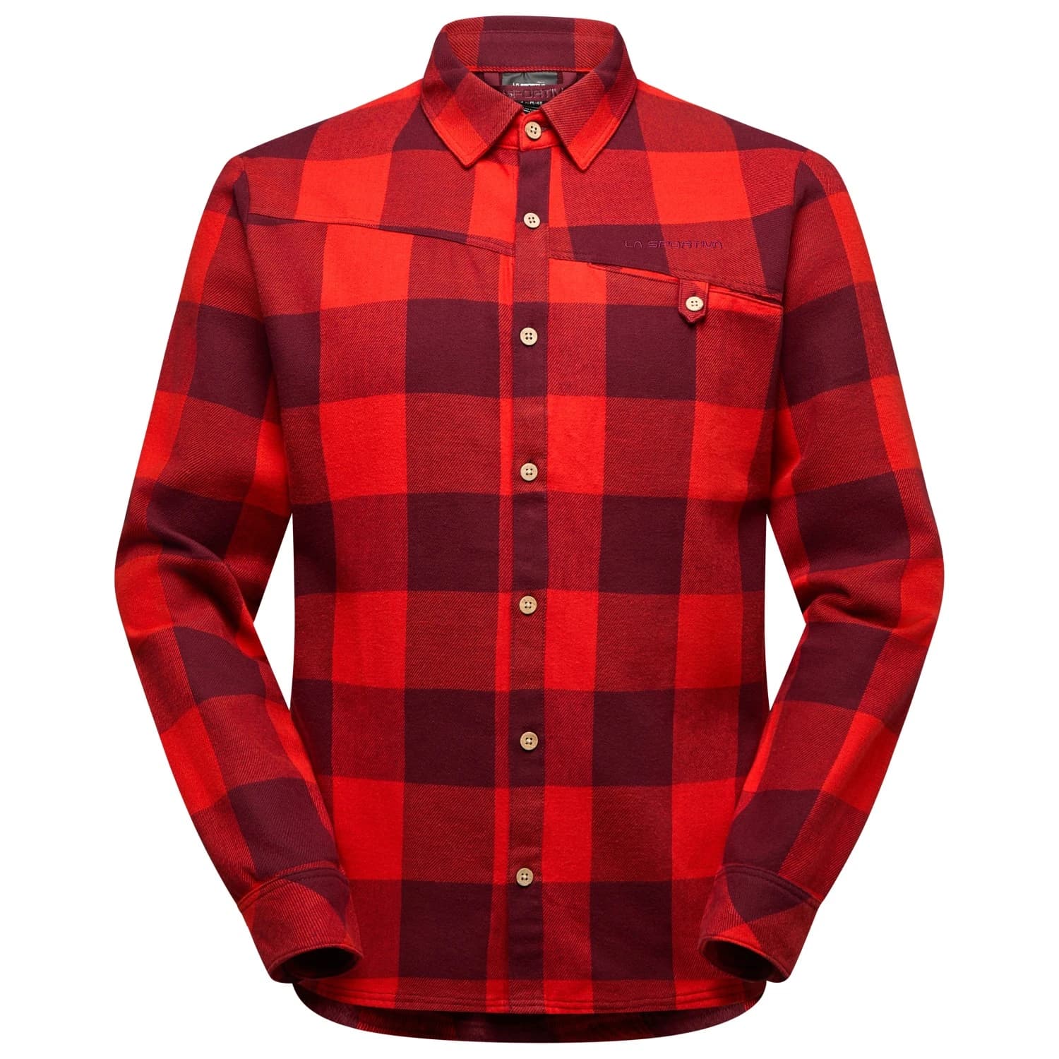 Мъжка риза с копчета La Sportiva Rambler Flannel Shirt - Redwood / Mountain Red