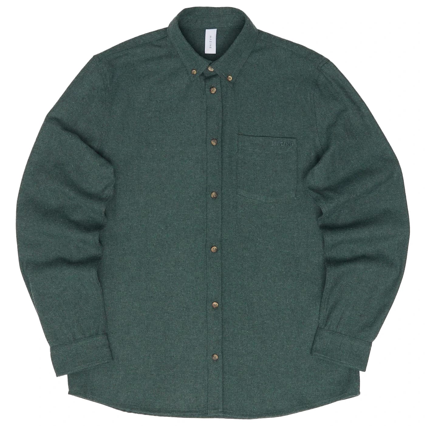Мъжка риза с копчета Mazine Melange Flannel Shirt - Bottle Melange