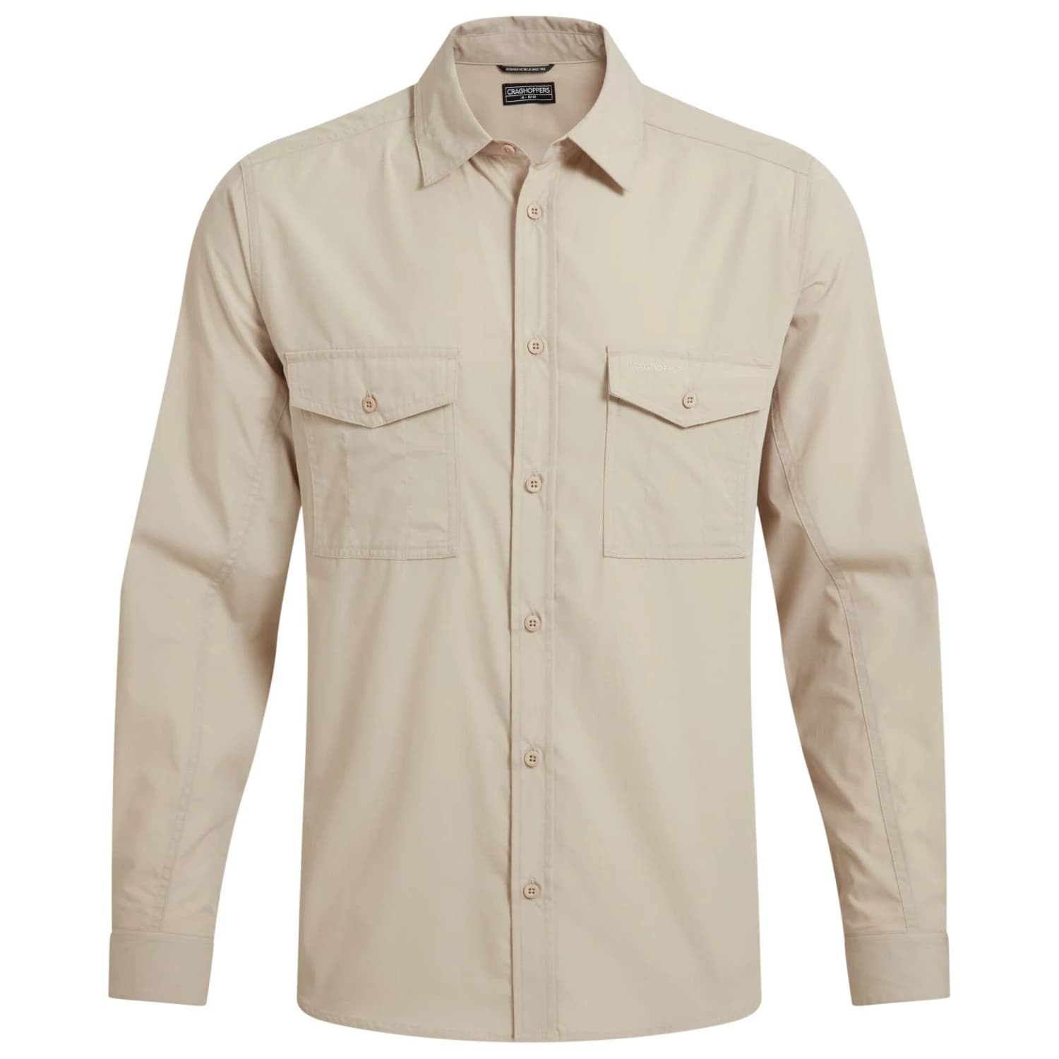 Мъжка риза с копчета Craghoppers Kiwi II Long Sleeved Shirt - Oatmeal
