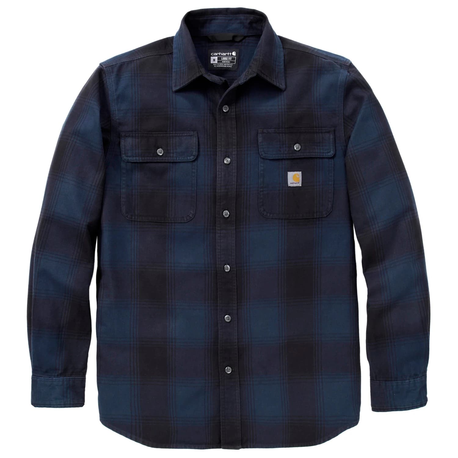 Риза с копчета Carhartt L/S Plaid Shirt - Deep Smoke Blue