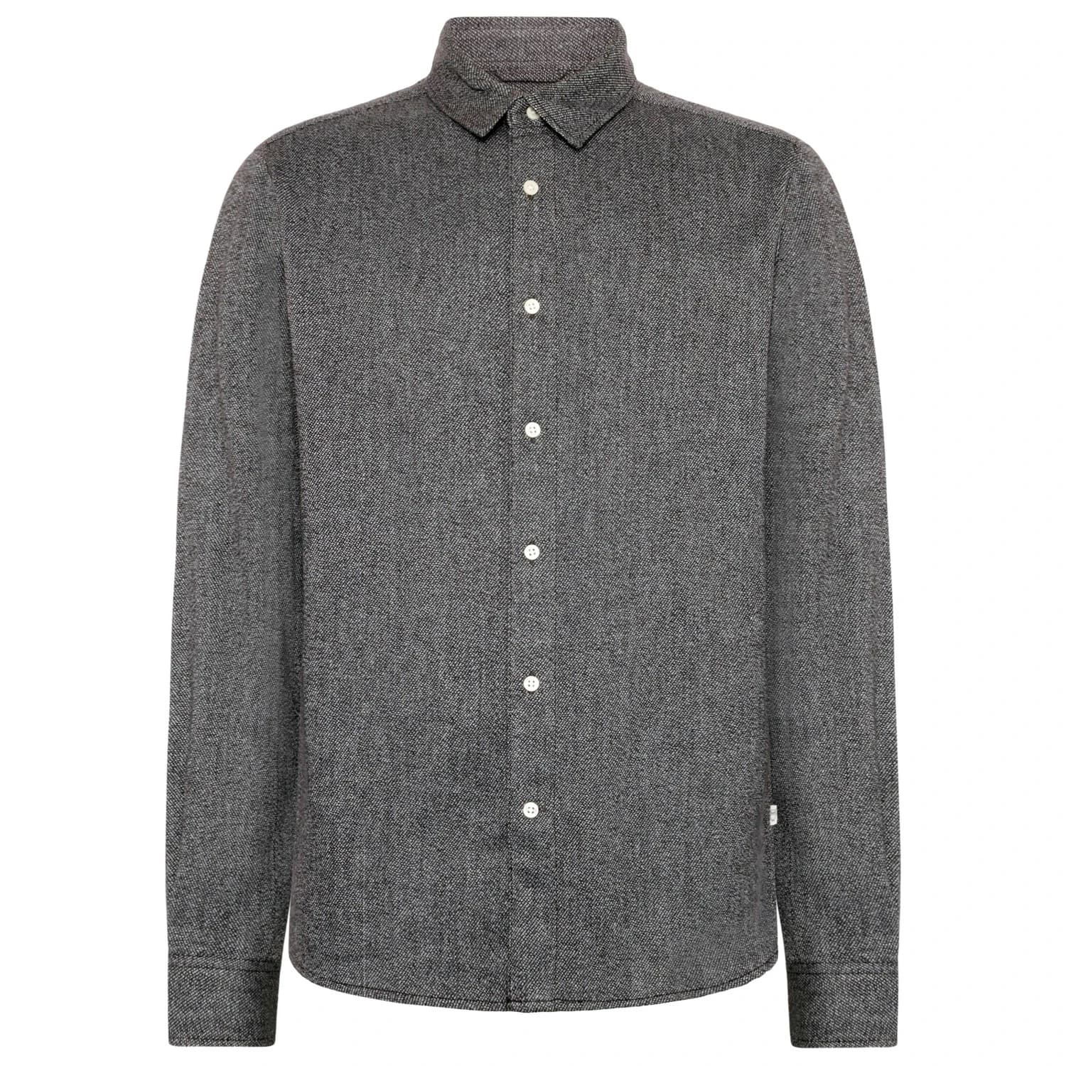 Мъжка риза с копчета KnowledgeCotton Apparel Regular Fit Dobby Look Shirt - Chocolate Torte