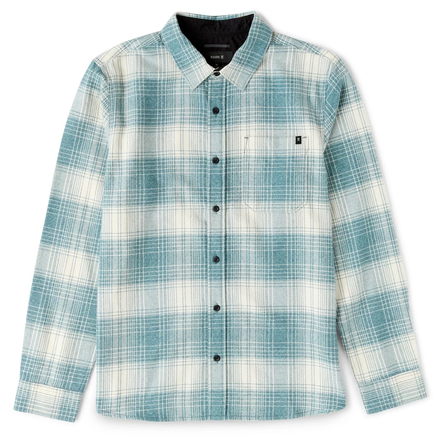 Риза с копчета Roark Crossroads Flannel Shirt - Hazy Blue