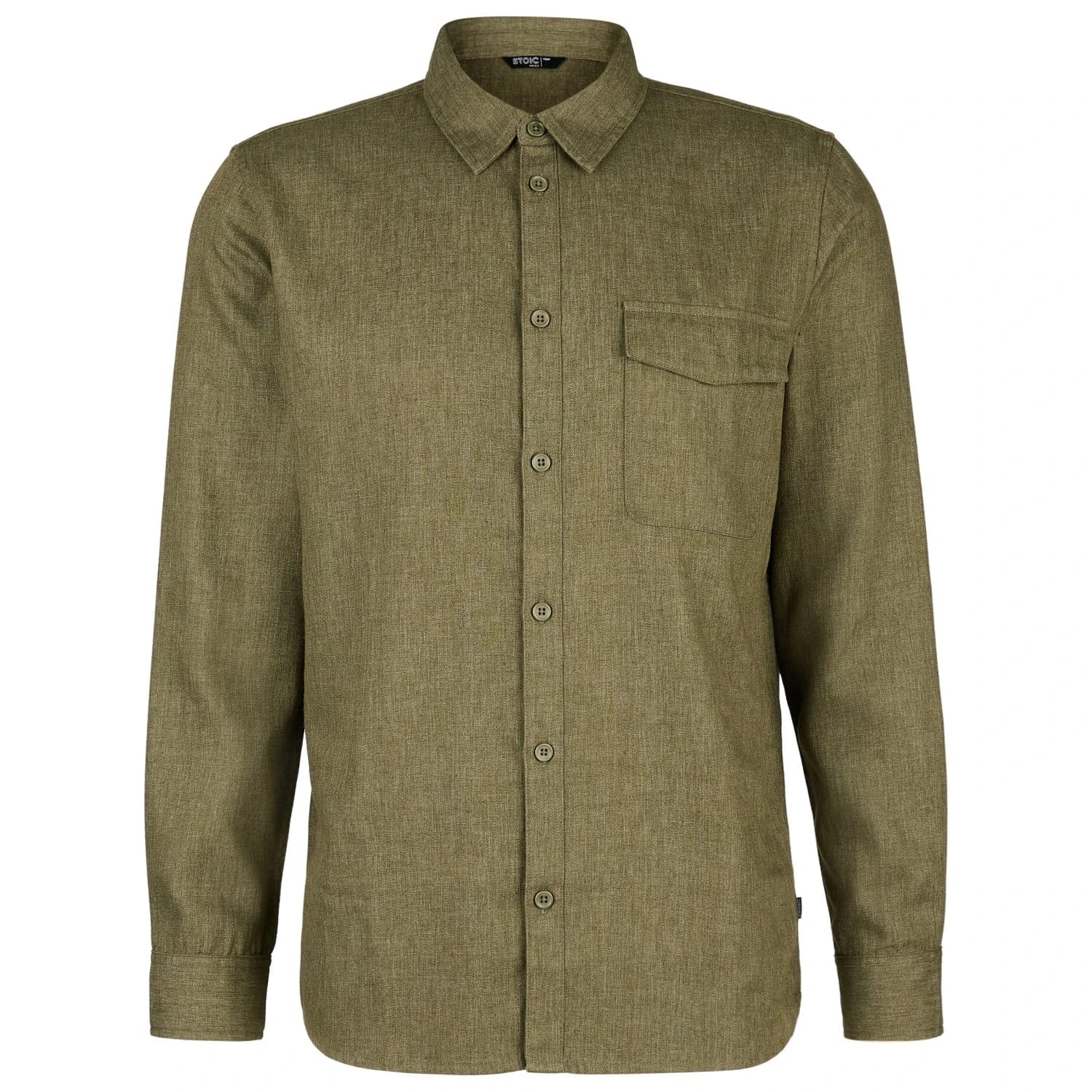 Мъжка риза с копчета Stoic MMXX. Lund II Hemp Shirt - Olive Green