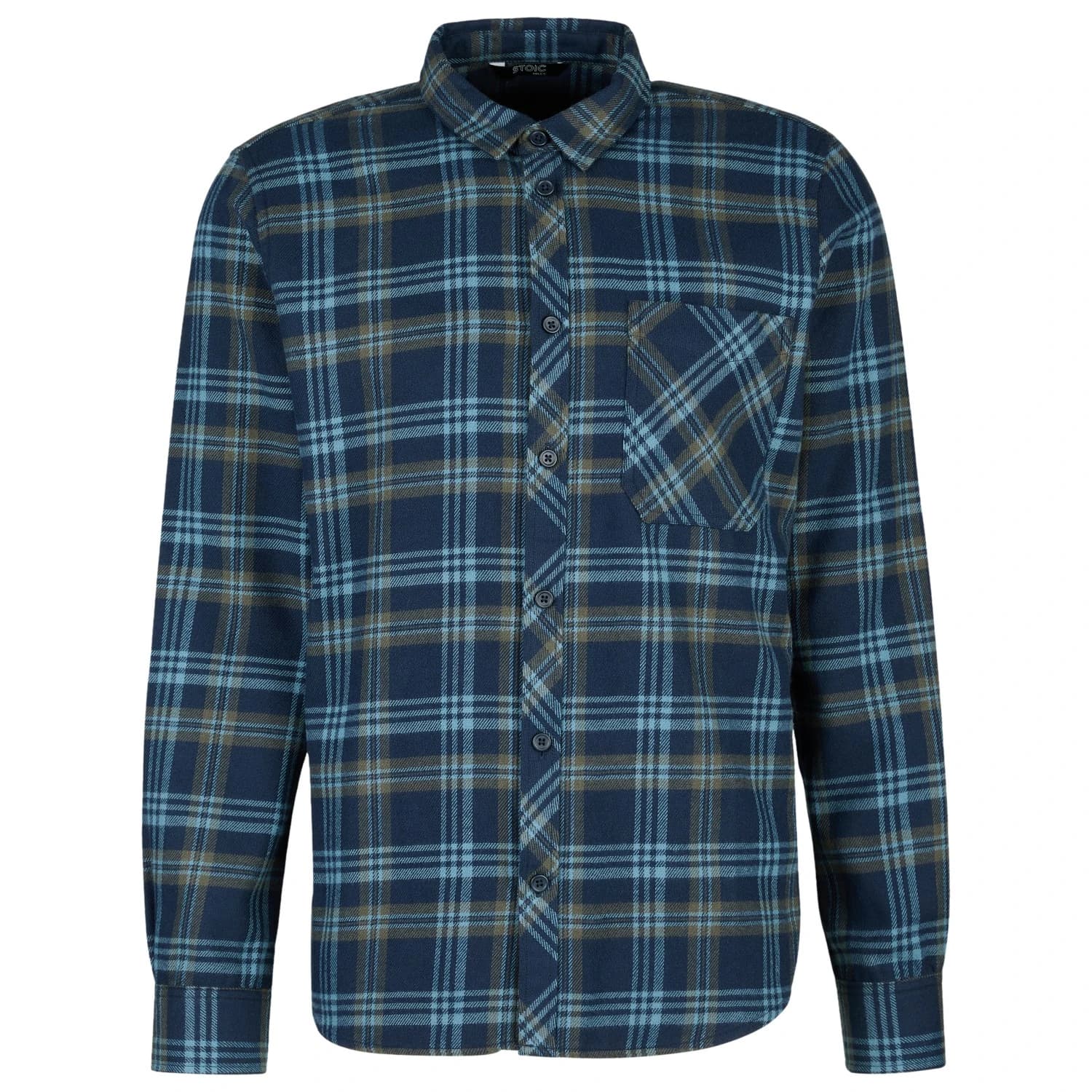 Мъжка риза с копчета Stoic MMXX. Nacka Flanel Shirt - Dark Navy / Multi