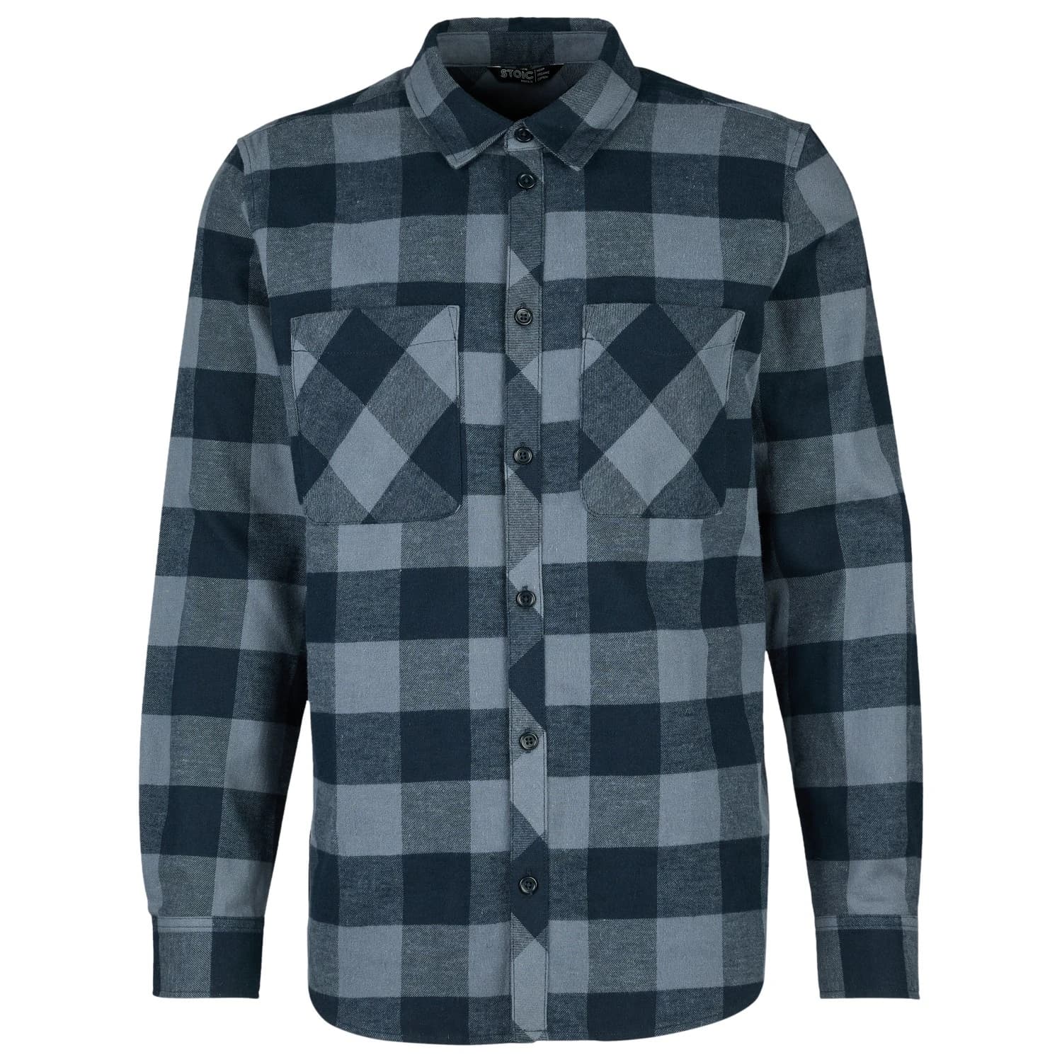 Мъжка риза с копчета Stoic MMXX. Sundsvall Check Shirt - Dark Navy / Ink Grey