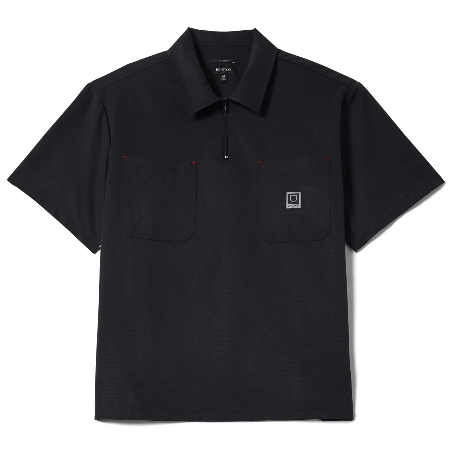 Мъжка риза с копчета Brixton Journey Lightweight S/S Woven Shirt - Black