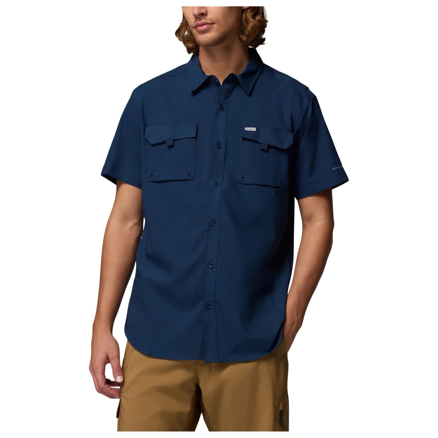 Мъжка риза с копчета Columbia Silver Ridge Utility II S/S Shirt - Collegiate Navy
