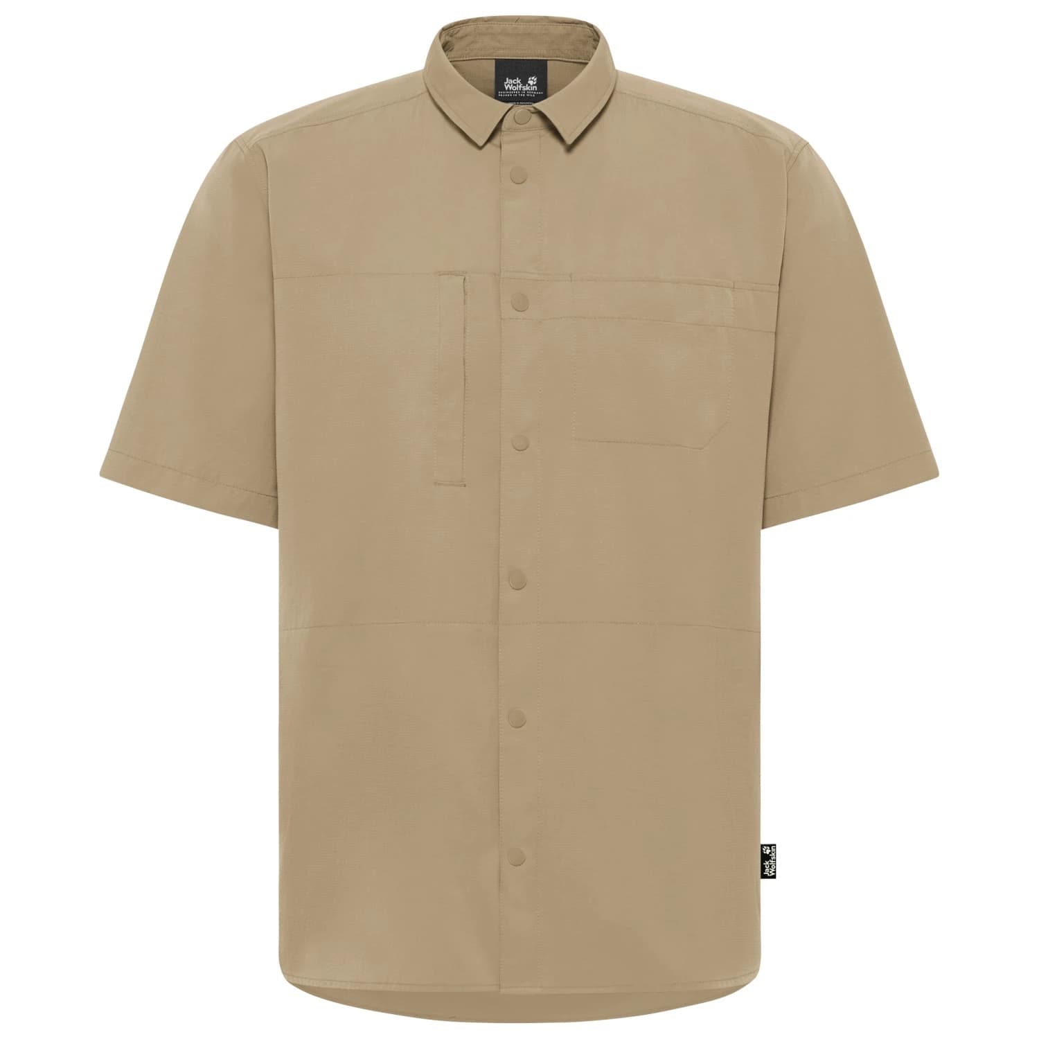 Мъжка риза с копчета Jack Wolfskin Sierra Canyon S/S Shirt - Hazel Wood