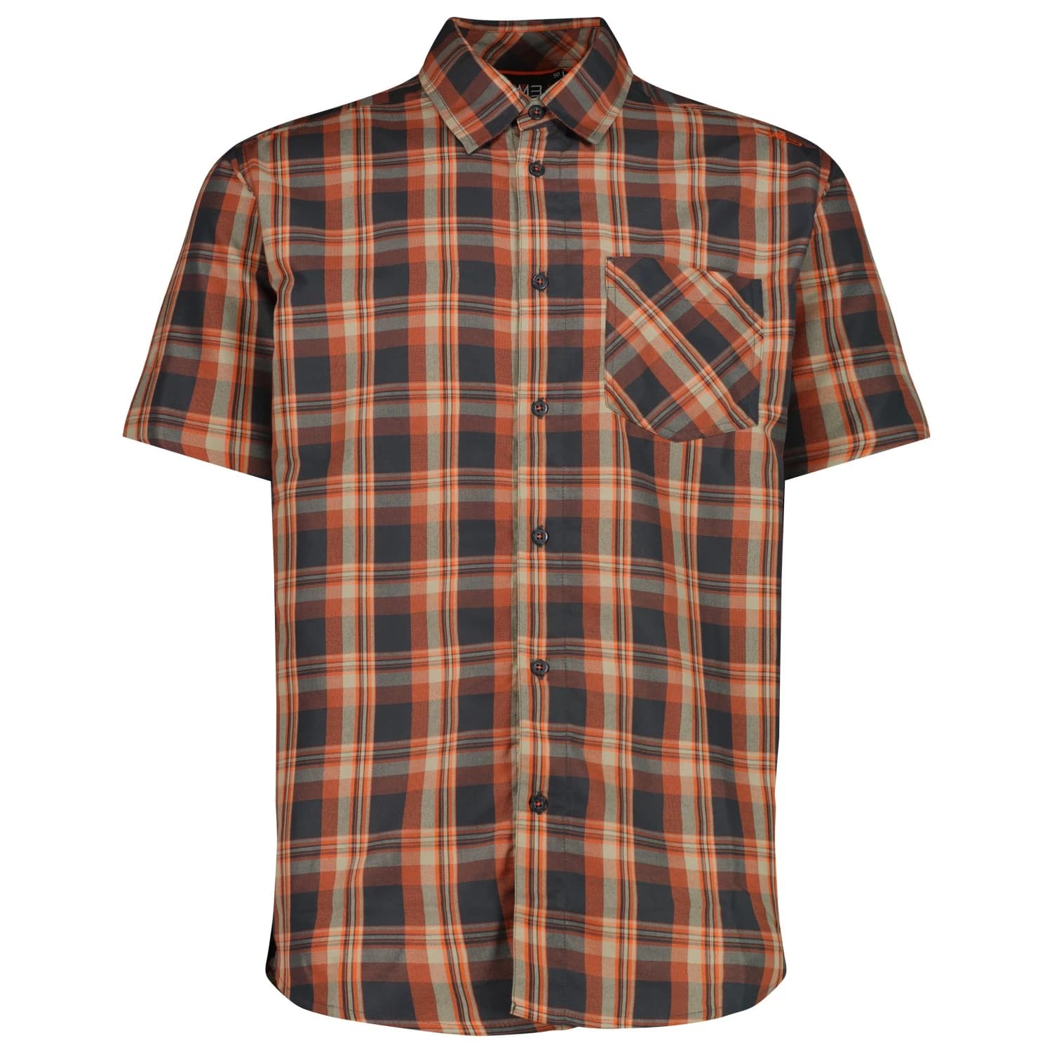 Мъжка риза с копчета Cmp Full Button Shirt - Antracite / Orange / Corda