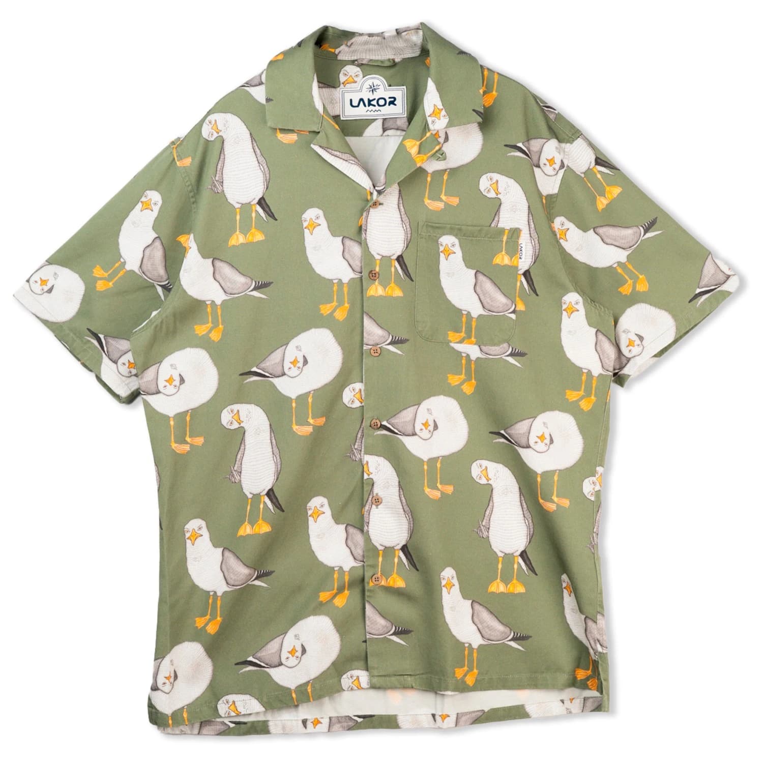 Мъжка риза с копчета Lakor Flipping The Bird Short Sleeve Shirt - Seaspray