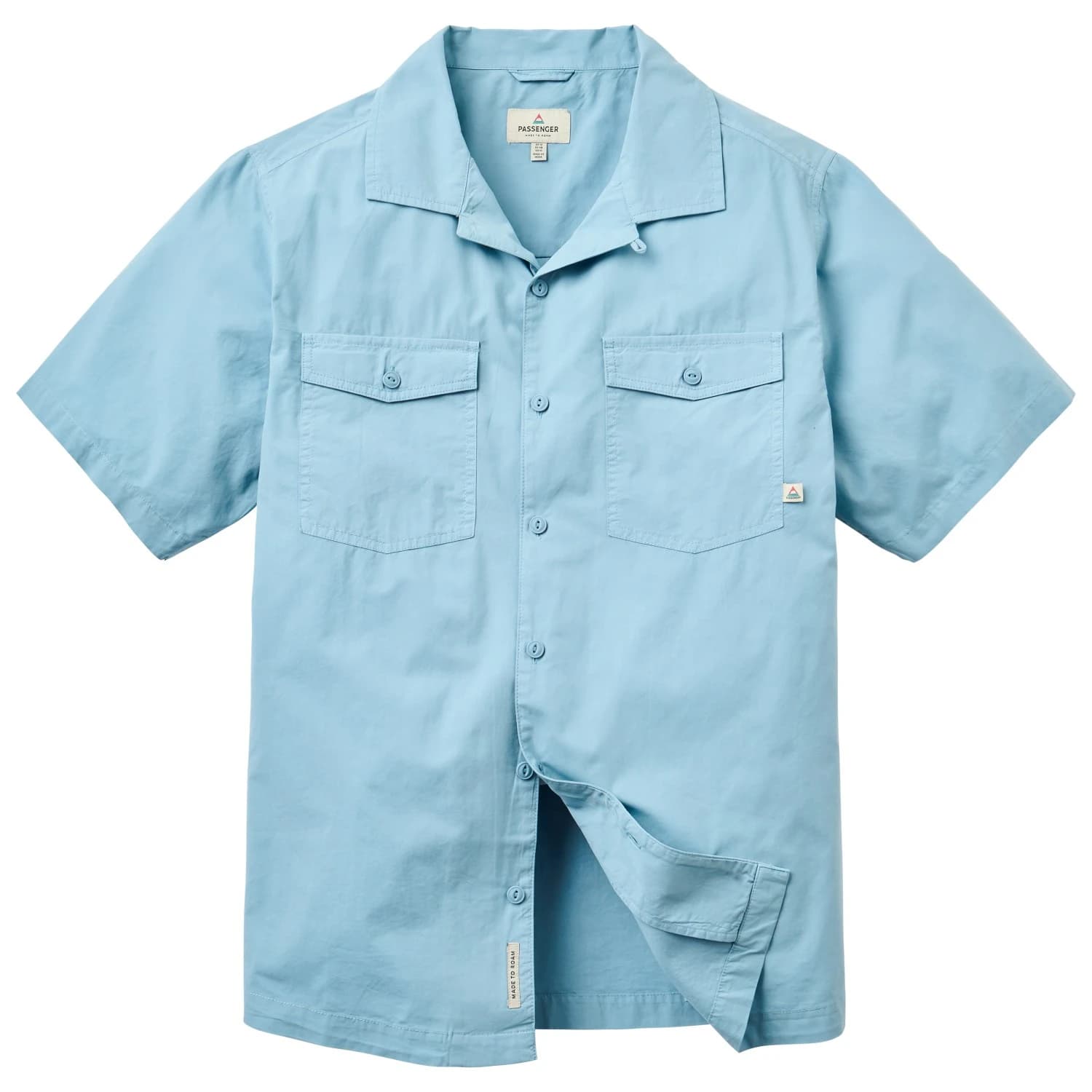 Мъжка риза с копчета Passenger Acreage Organic Cotton Shirt - Faded Denim