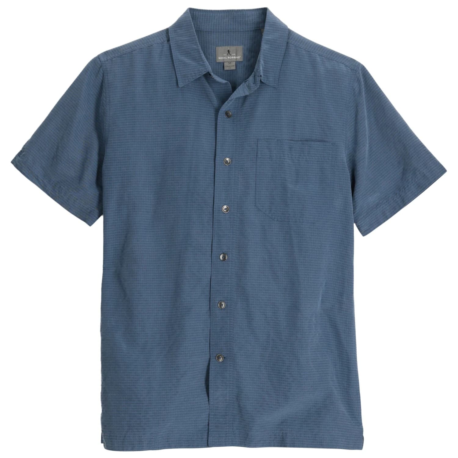 Мъжка риза с копчета Royal robbins Desert Pucker Dry S/S Shirt - Collins Blue