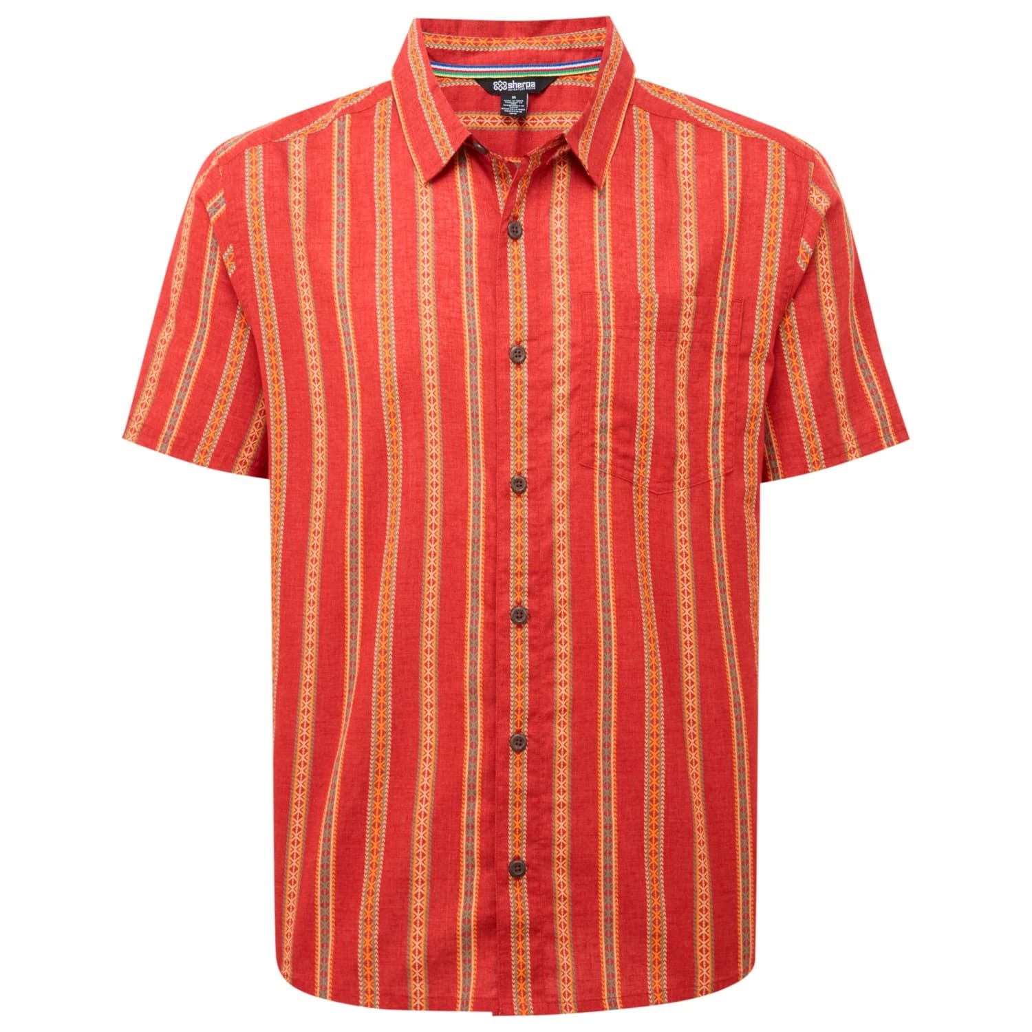 Мъжка риза с копчета Sherpa Rupa S/S Shirt - Rust