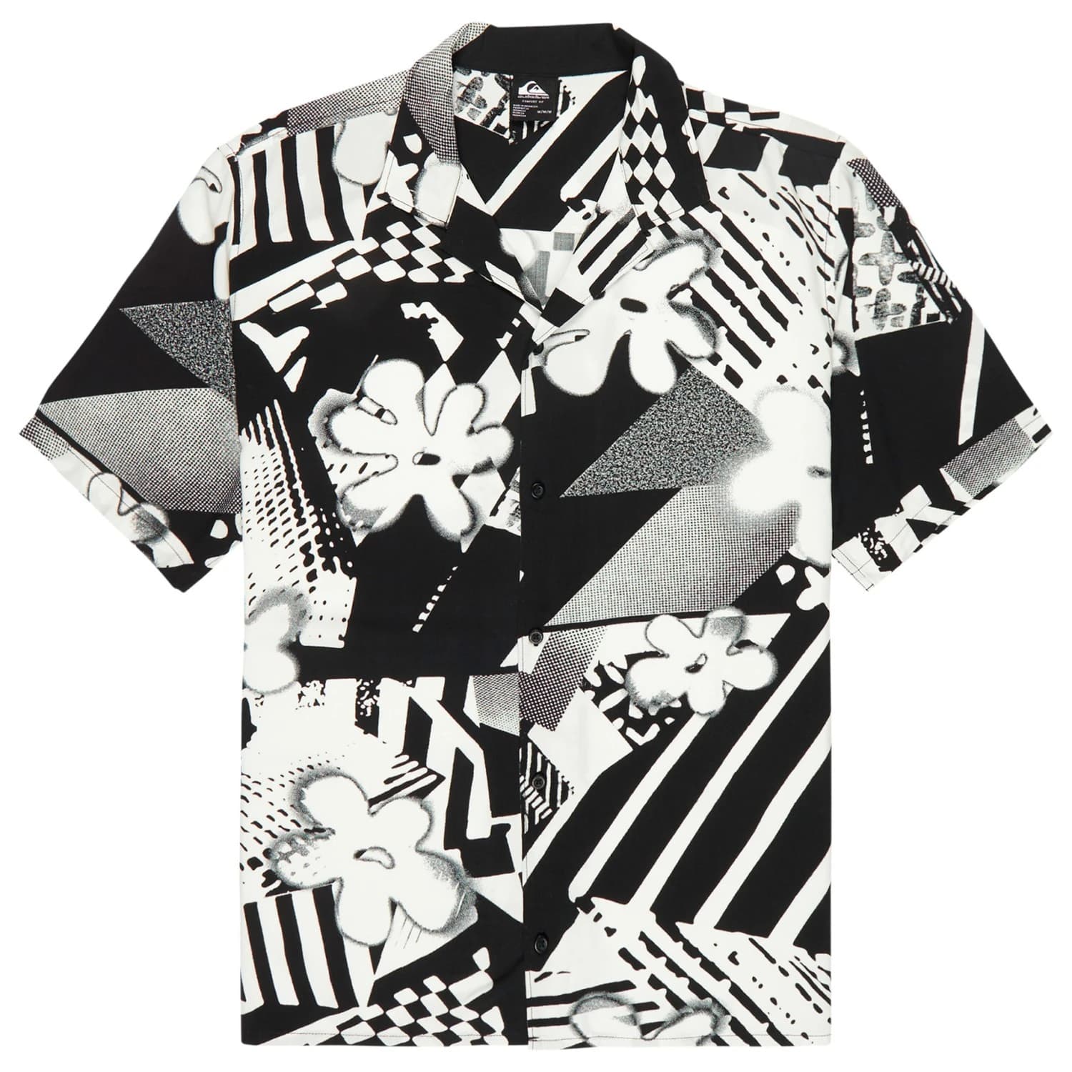 Мъжка риза с копчета Quiksilver Safe Paradise S/S Shirt - Black Momentum