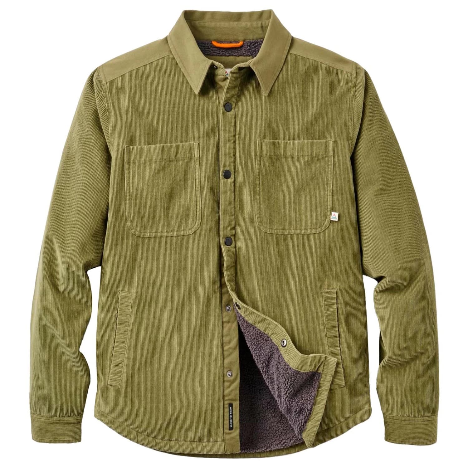 Мъжка риза с копчета Passenger Kodiak 3.0 Sherpa Lined Cord Overshirt Shirt - Khaki