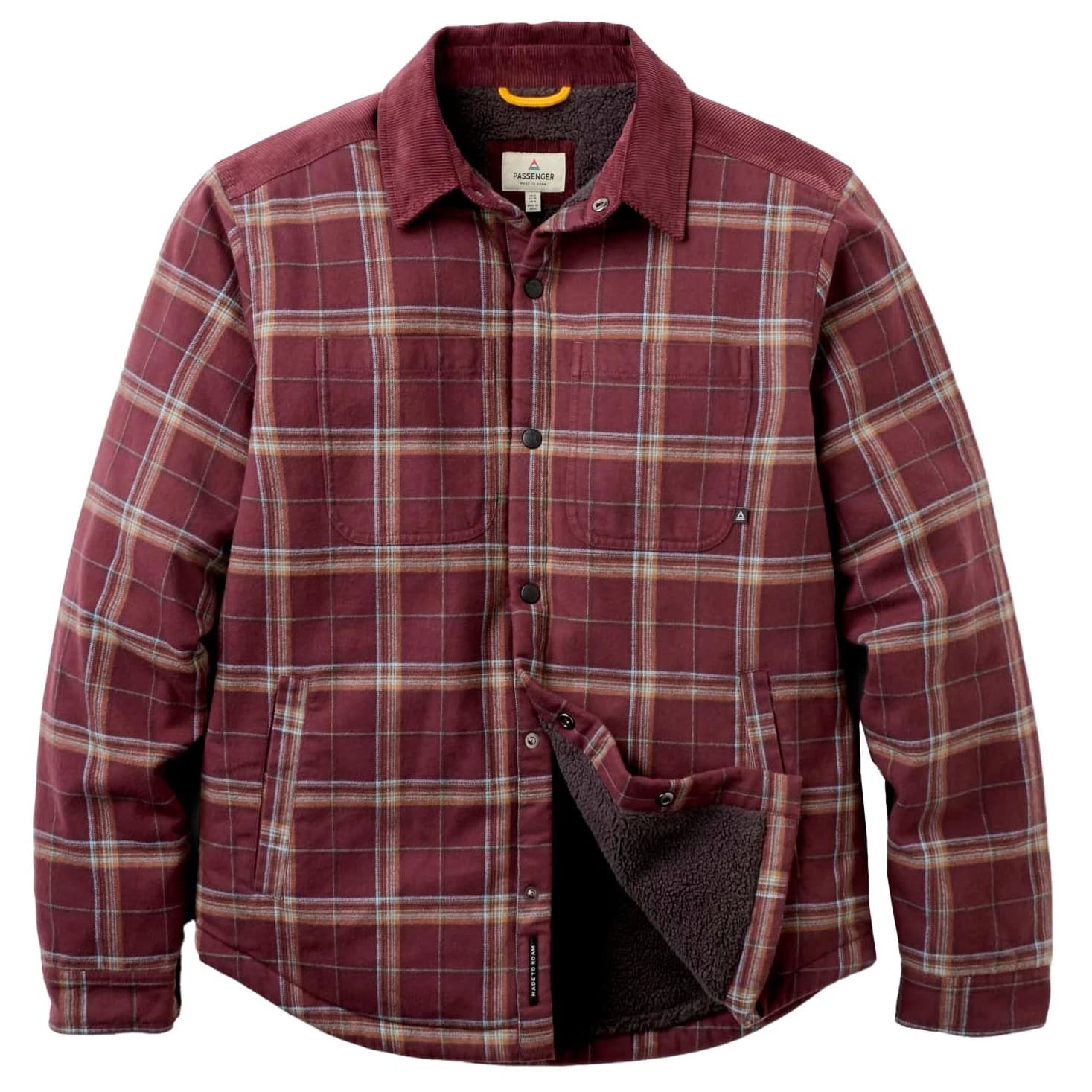 Риза с копчета Passenger Kodiak Sherpa Lined Overshirt Casual jacket - Brambleberry Check