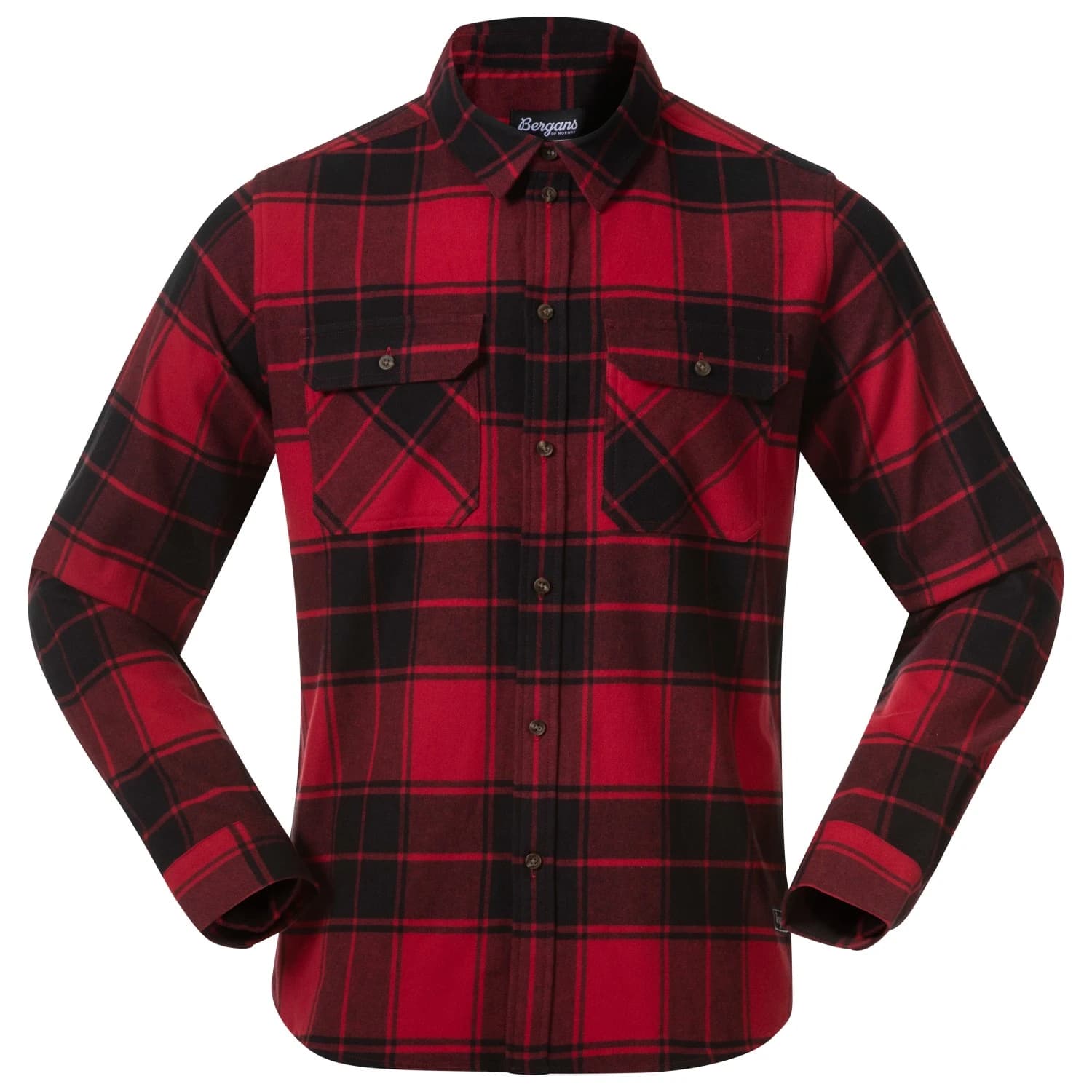 Мъжка риза с копчета Bergans Nordmarka Flannel Shirt - Red/Black Check