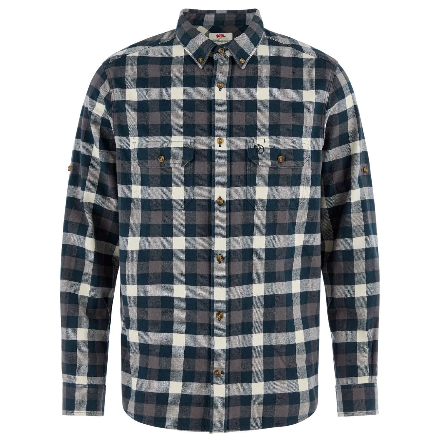Мъжка риза с копчета Fjällräven Skog Relaxed Shirt - Dark Navy / Chalk White