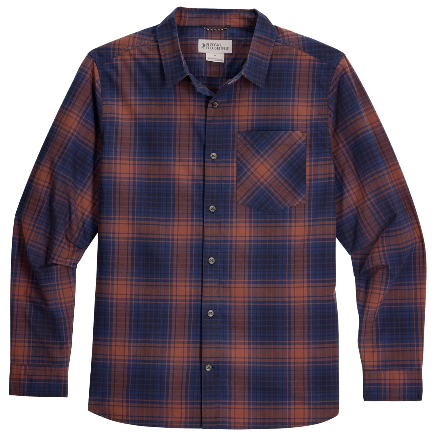 Риза с копчета Royal Robbins Tamarack L/S Shirt - Deep Blue Hemlock Pld