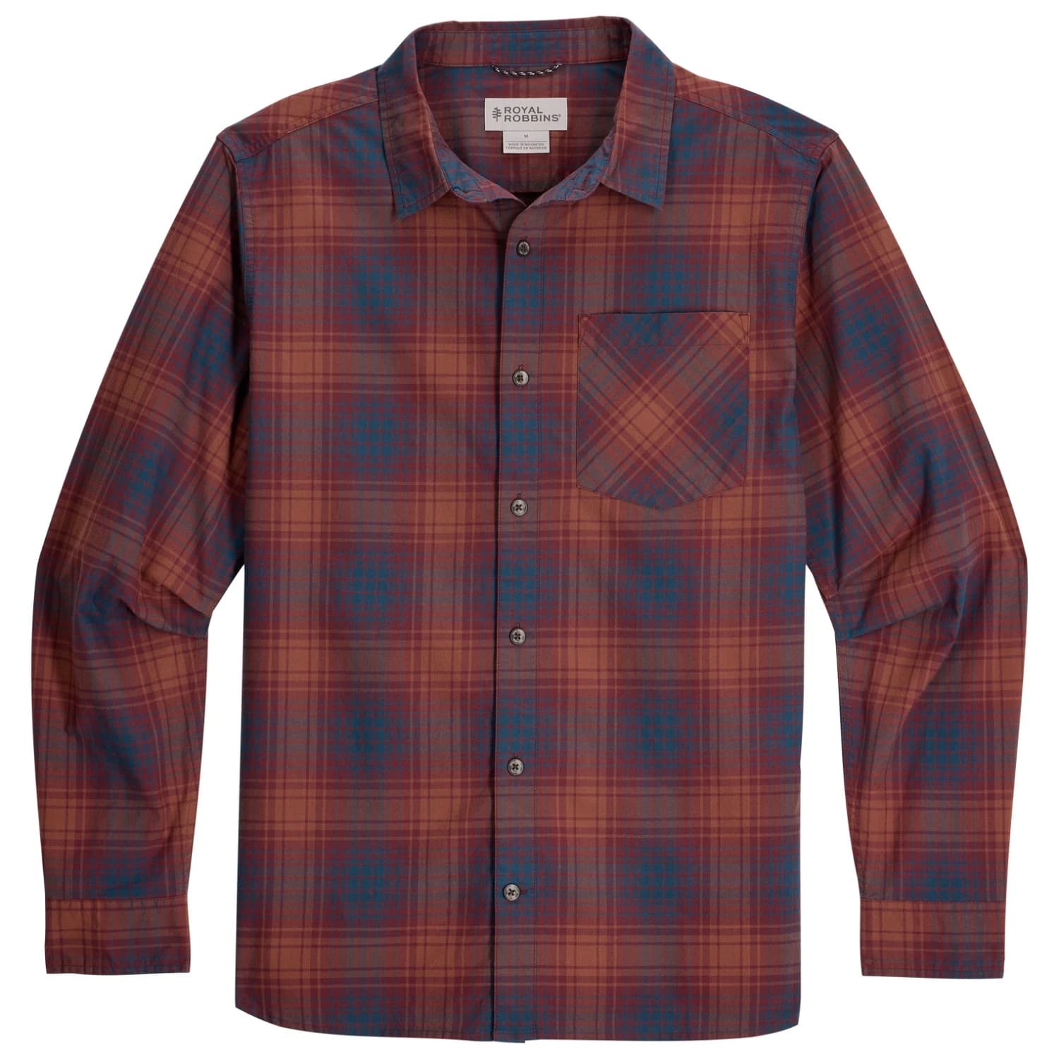 Риза с копчета Royal Robbins Tamarack L/S Shirt - Wine Hemlock Pld