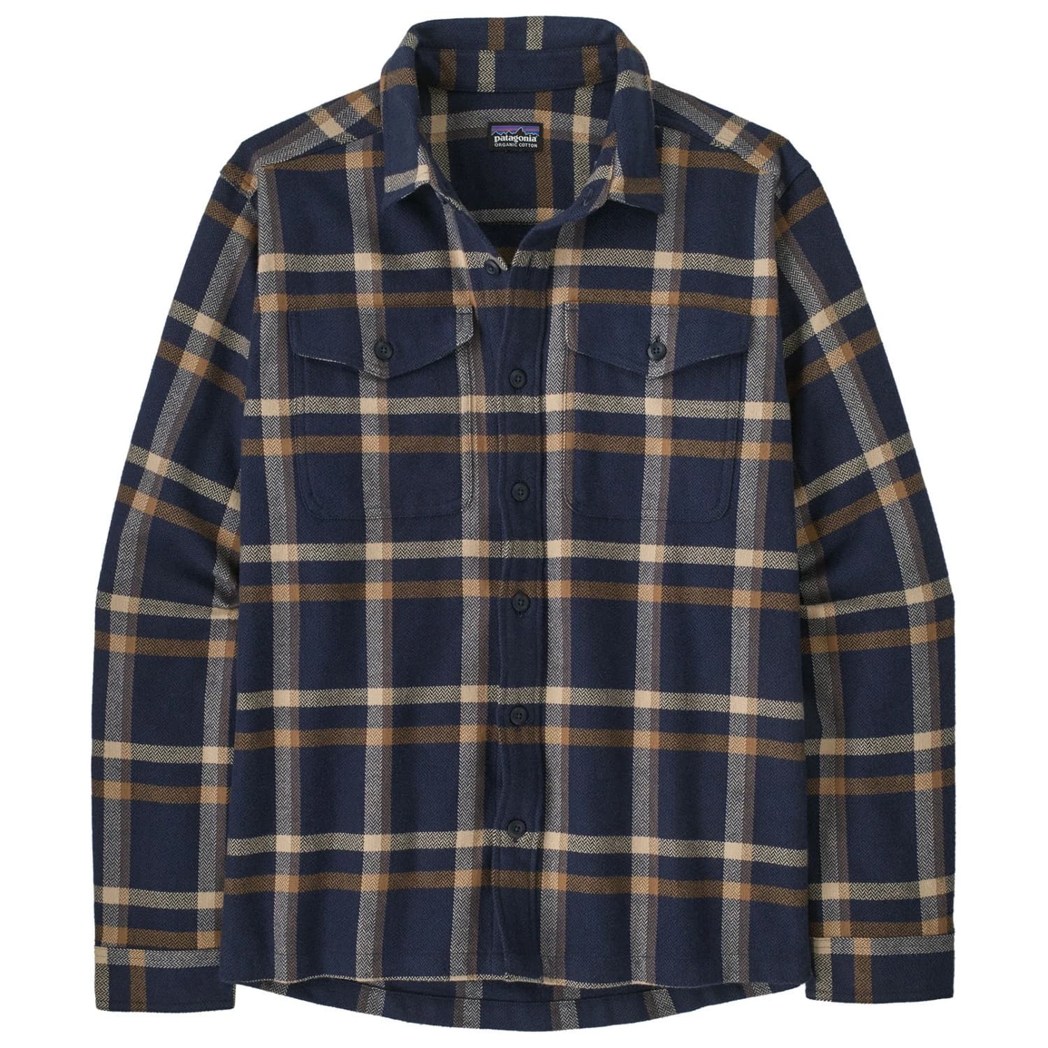Мъжка риза с копчета Patagonia Fjord Flannel Shirt - Crossing: New Navy