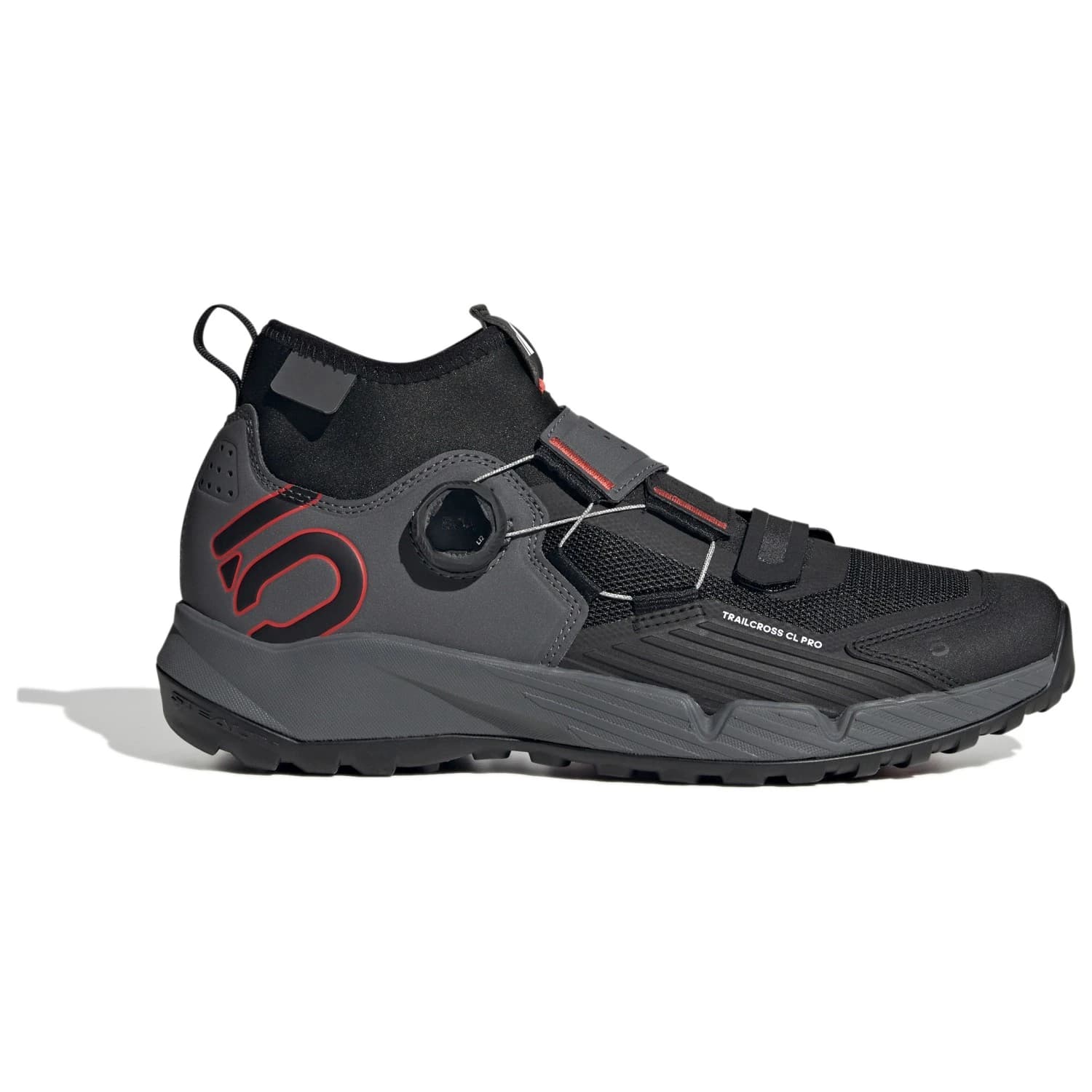 Мъжки обувки за планинско колоездене Five Ten 5.10 Trailcross Pro Clip-In Cycling shoes - Grey Five / Core Black / Red