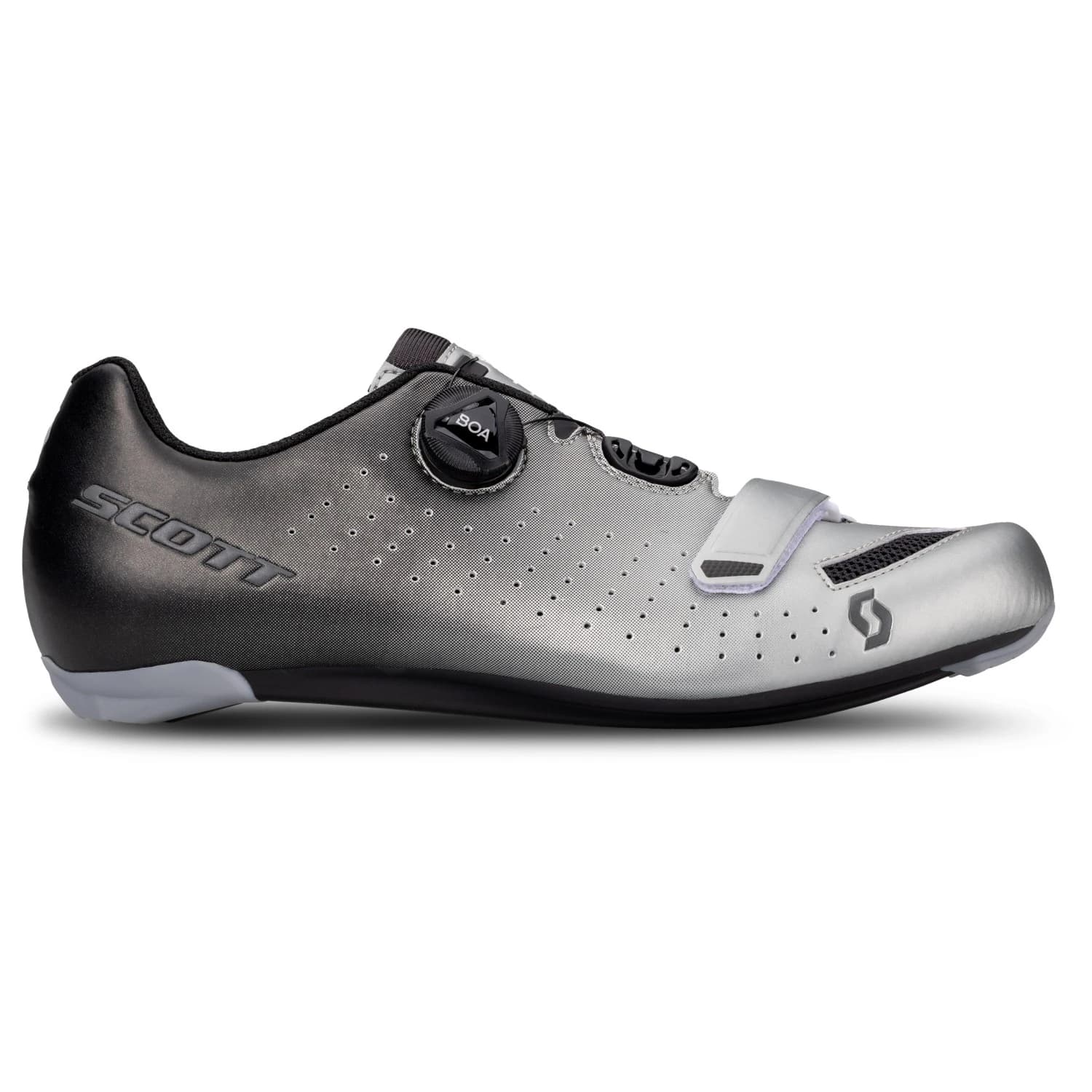 Мъжки обувки за шосеен велосипед Scott Shoe Road Comp Boa Cycling shoes - Black Fade / Metallic Silver
