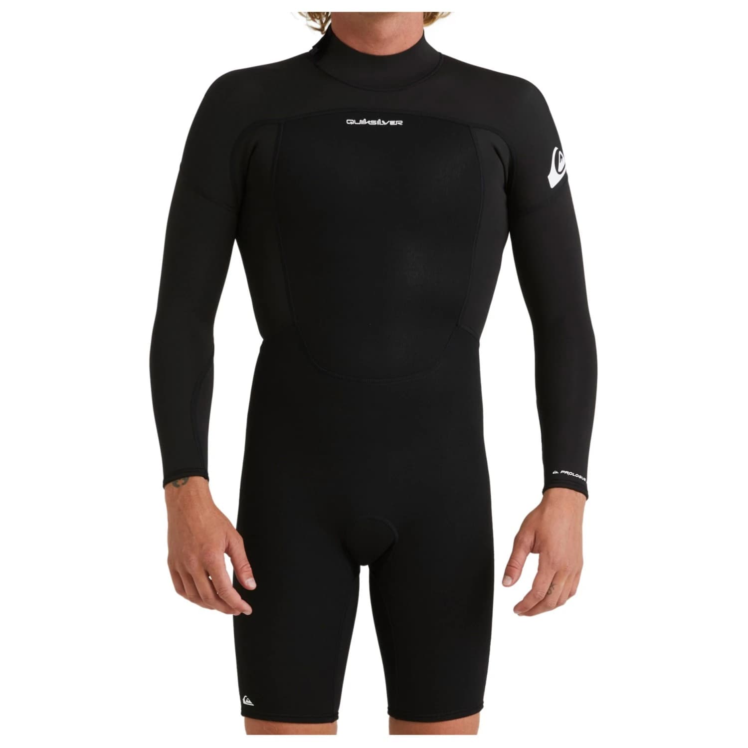 Мъжки неопренов костюм Quiksilver Prologue 2/2 L/S Springsuit Back Zip Wet suit - Black