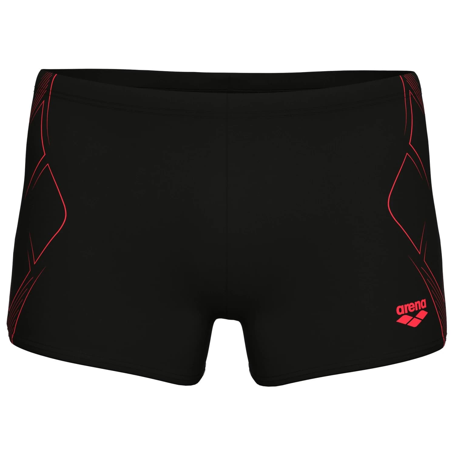 Мъжки бански слипове Arena Graphic Swim Short Stripes Swim brief - Black / Bright Coral