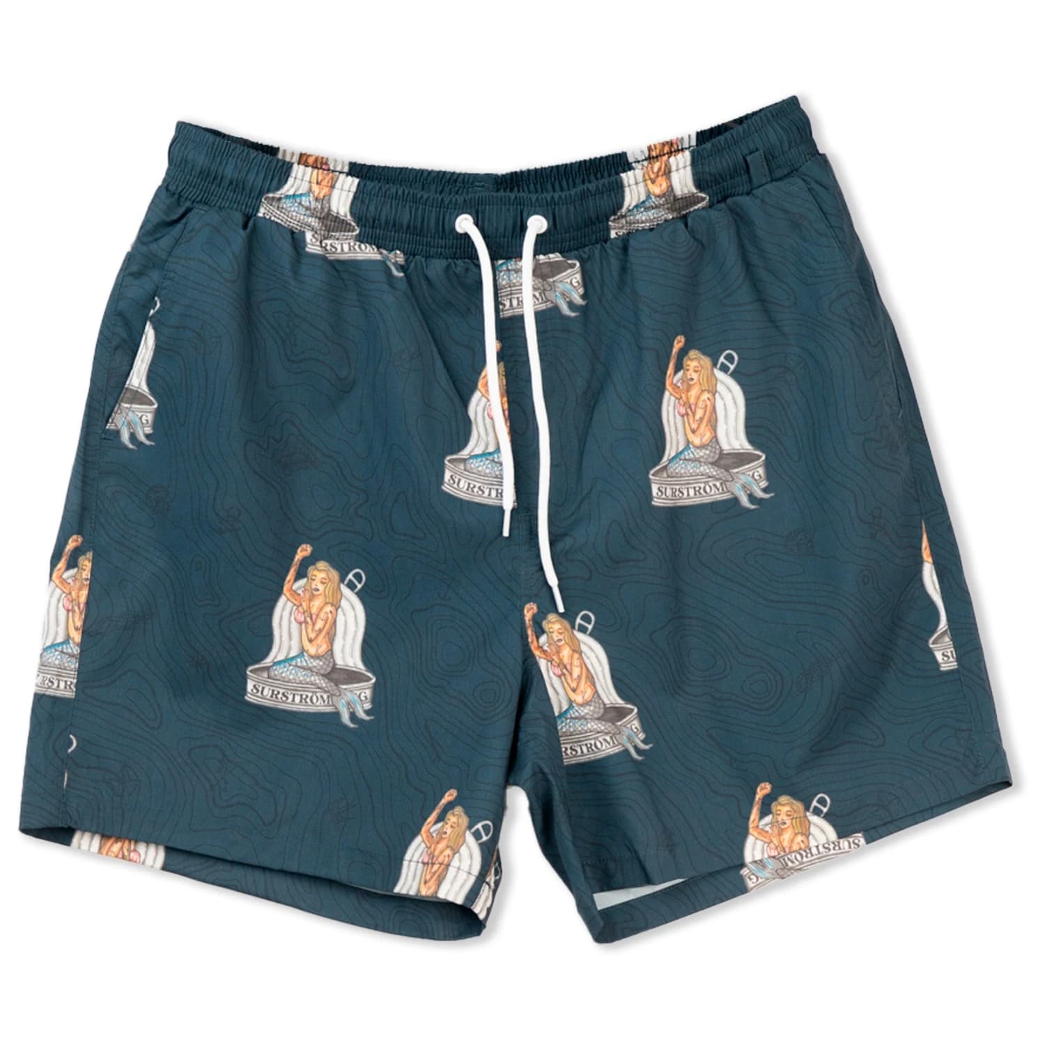 Мъжки бордшорт LAKOR Save The Mermaids Swim Shorts Boardshorts - Blue