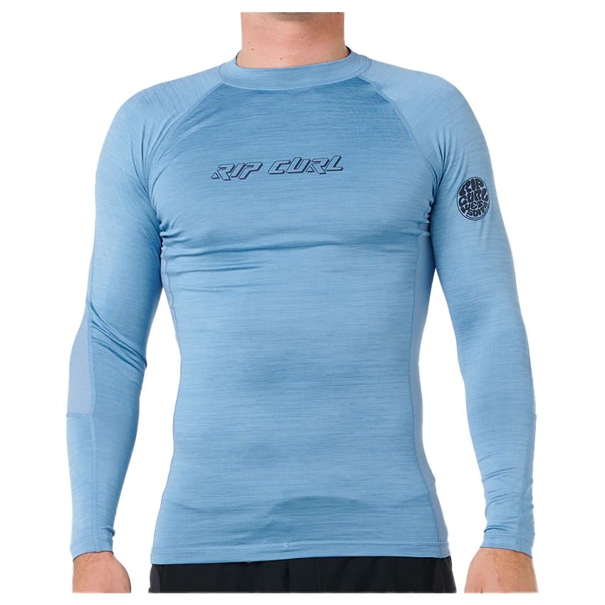 Мъжка плажна тениска от ликра Rip Curl Dawn Patrol UPF Perf L/S Lycra - Faded Denim