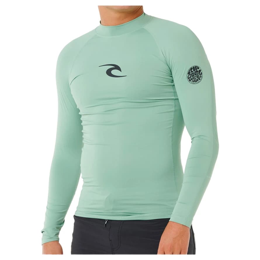 Мъжка плажна тениска от ликра Rip Curl Waves UPF Perf L/S Lycra - Aloe