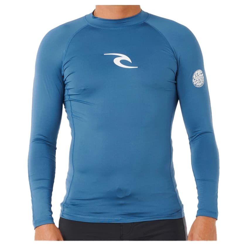 Мъжка плажна тениска от ликра Rip Curl Waves UPF Perf L/S Lycra - Bluefin