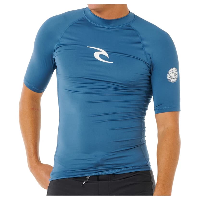 Мъжка плажна тениска от ликра Rip Curl Waves UPF Perf S/S Lycra - Bluefin